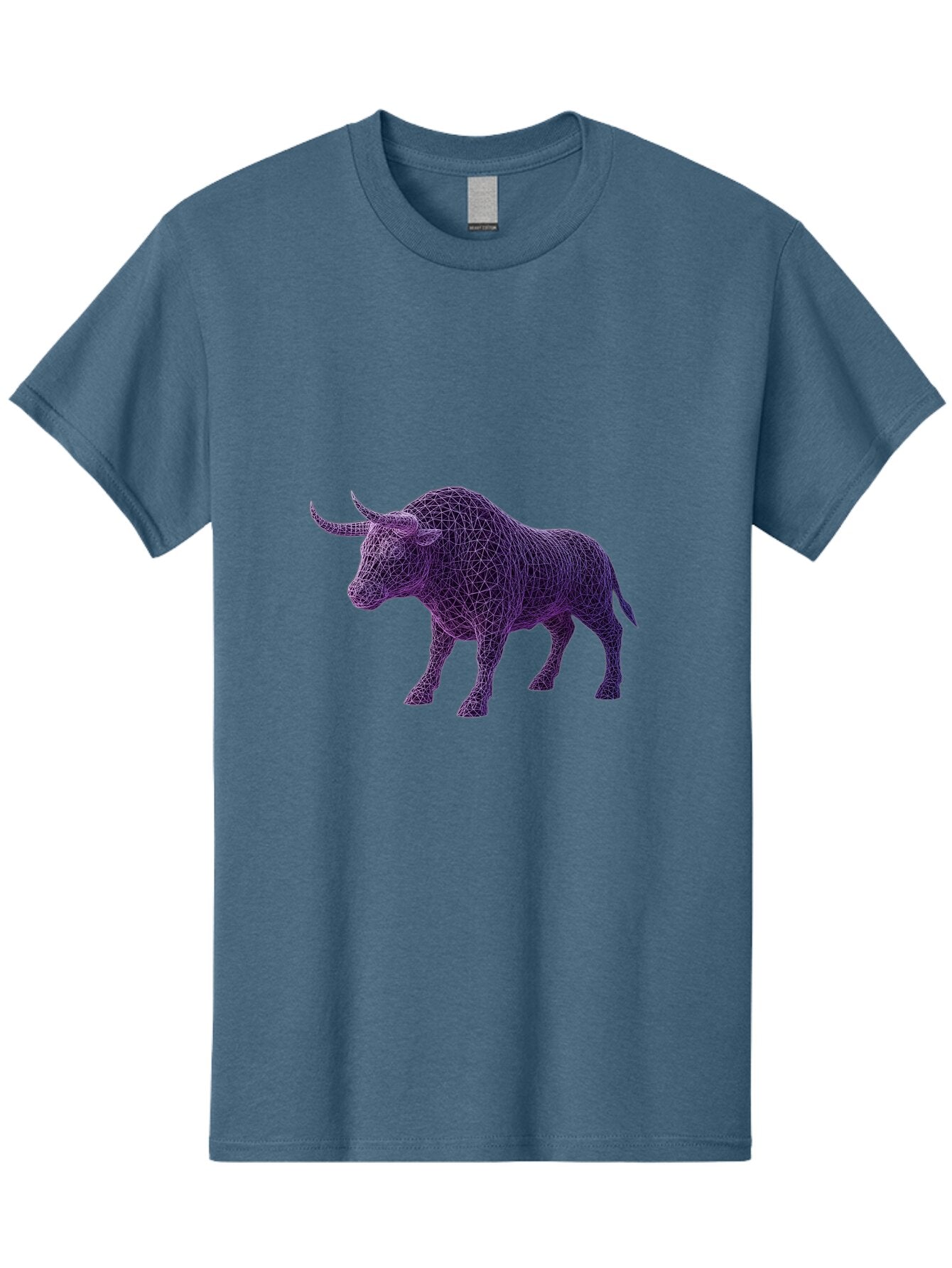 Purple-Bull-Wireframe Men'S Graphic Tee, 100% Cotton, Comfortable Casual Summer Wear, Machine Washable, Vintage Camera, Old Camera, Antique Camera, Black Camera, Classic Photography, Photography Equipment, Nostalgic Device, Film Camera, Bap883 7
