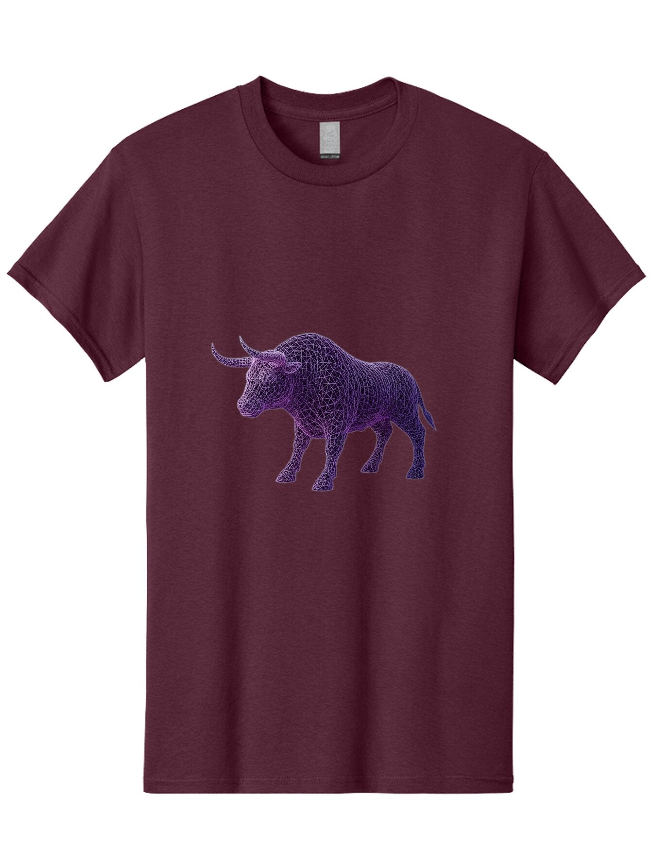 Purple-Bull-Wireframe Men'S Graphic Tee, 100% Cotton, Comfortable Casual Summer Wear, Machine Washable, Vintage Camera, Old Camera, Antique Camera, Black Camera, Classic Photography, Photography Equipment, Nostalgic Device, Film Camera, Bap883 3