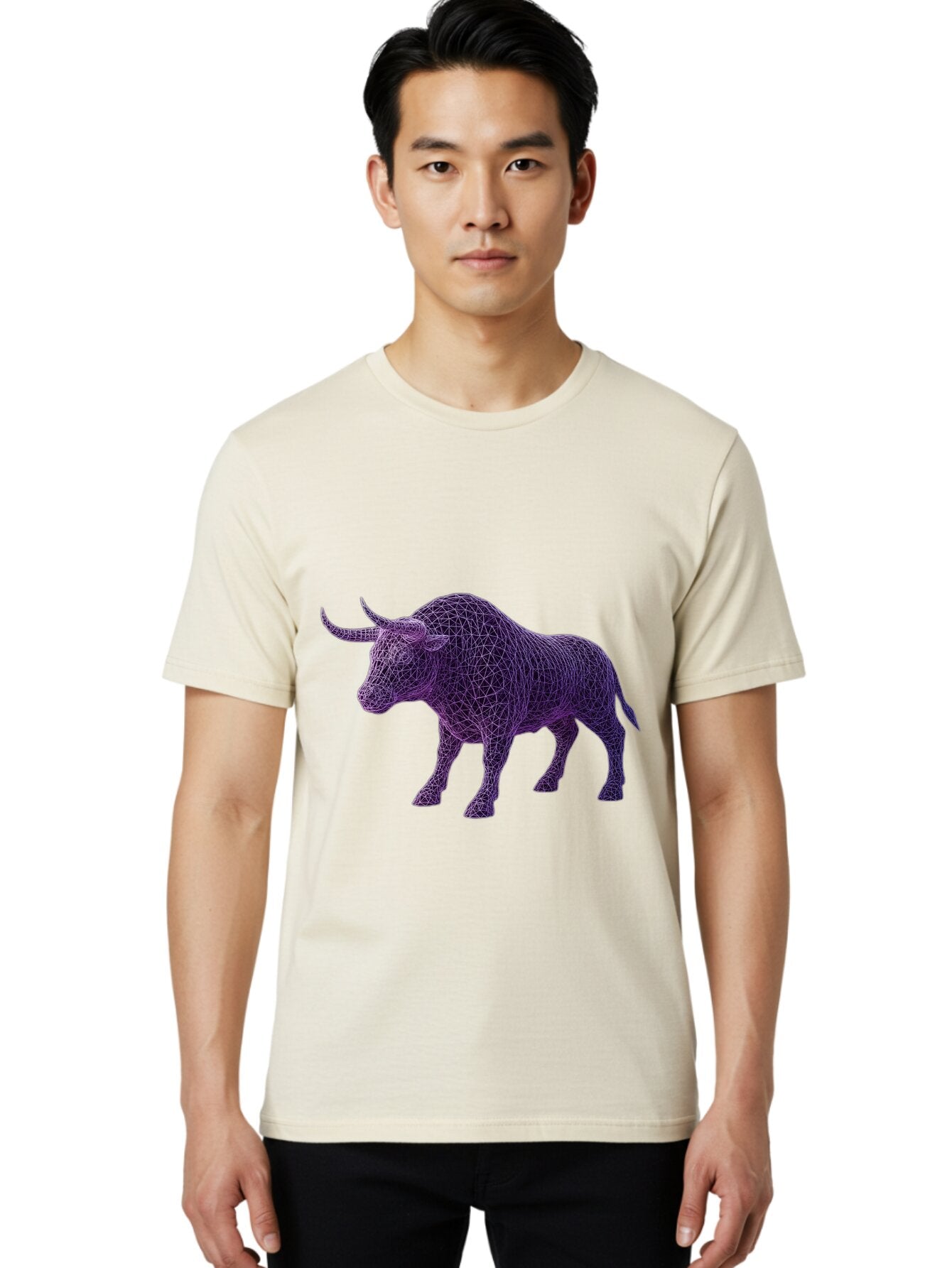 Purple-Bull-Wireframe Men'S Graphic Tee, 100% Cotton, Comfortable Casual Summer Wear, Machine Washable, Vintage Camera, Old Camera, Antique Camera, Black Camera, Classic Photography, Photography Equipment, Nostalgic Device, Film Camera, Bap883 29