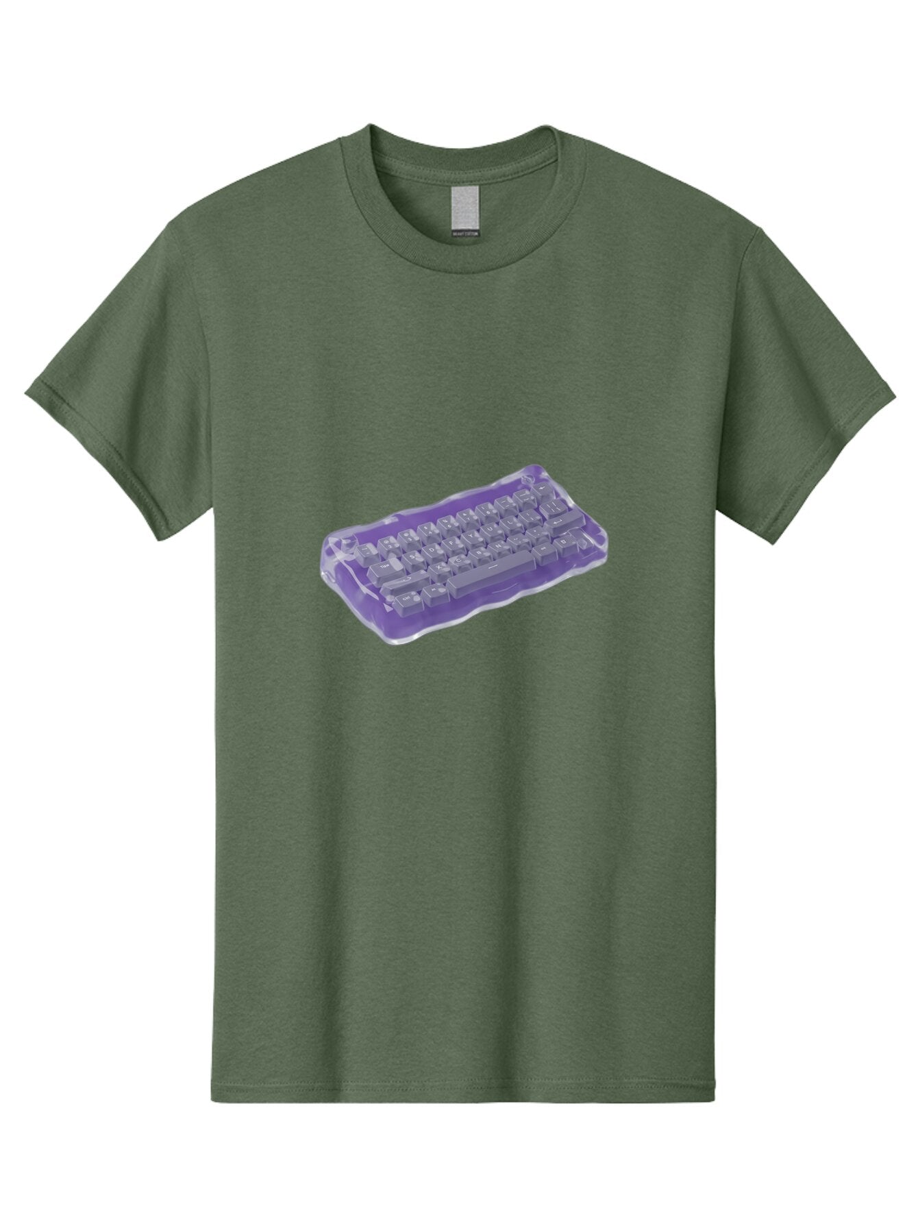 Purple-Keyboard-In-Jelly Men'S Graphic Tee, 100% Cotton, Comfortable Casual Summer Wear, Machine Washable, Vintage Camera, Old Camera, Antique Camera, Black Camera, Classic Photography, Photography Equipment, Nostalgic Device, Film Camera, Bap884