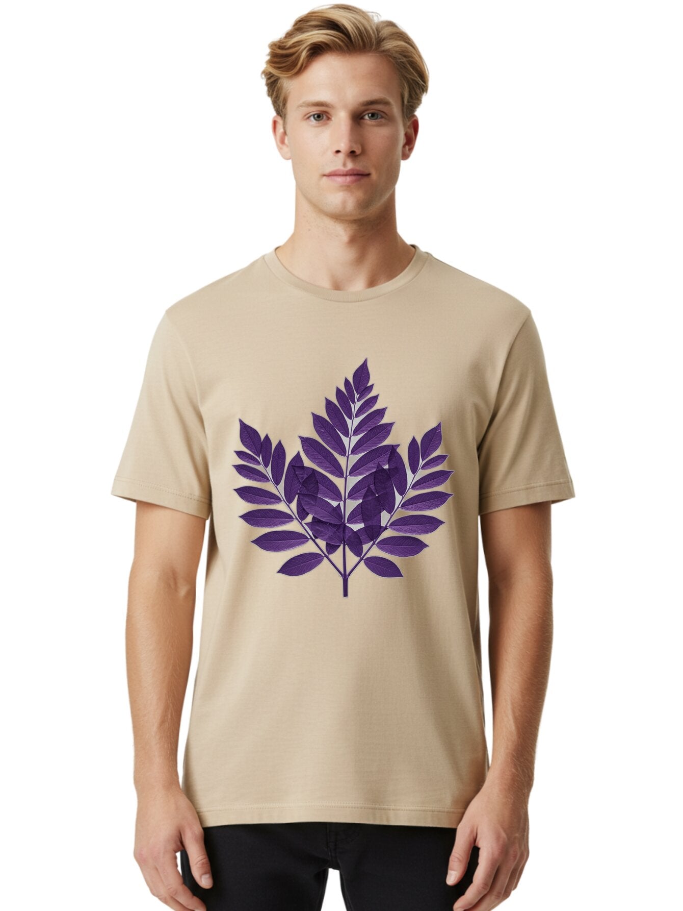 Purple-Leafy-Branch Men'S Graphic Tee, 100% Cotton, Comfortable Casual Summer Wear, Machine Washable, Vintage Camera, Old Camera, Antique Camera, Black Camera, Classic Photography, Photography Equipment, Nostalgic Device, Film Camera, Bap885 26
