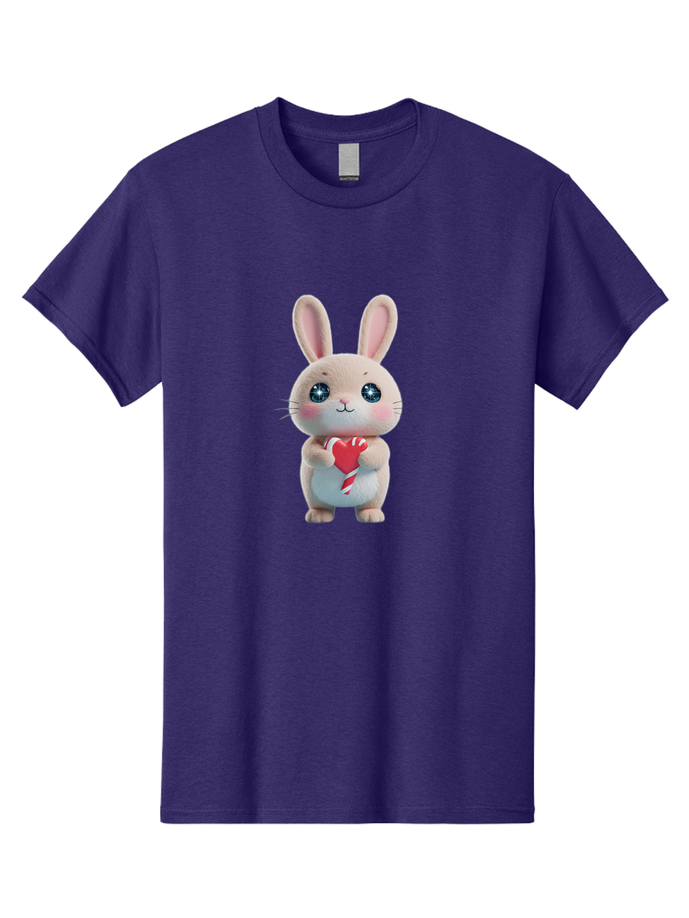 Rabbit-Holding-Heart Men'S Graphic Tee, 100% Cotton, Comfortable Casual Summer Wear, Machine Washable, Vintage Camera, Old Camera, Antique Camera, Black Camera, Classic Photography, Photography Equipment, Nostalgic Device, Film Camera, Bap891
