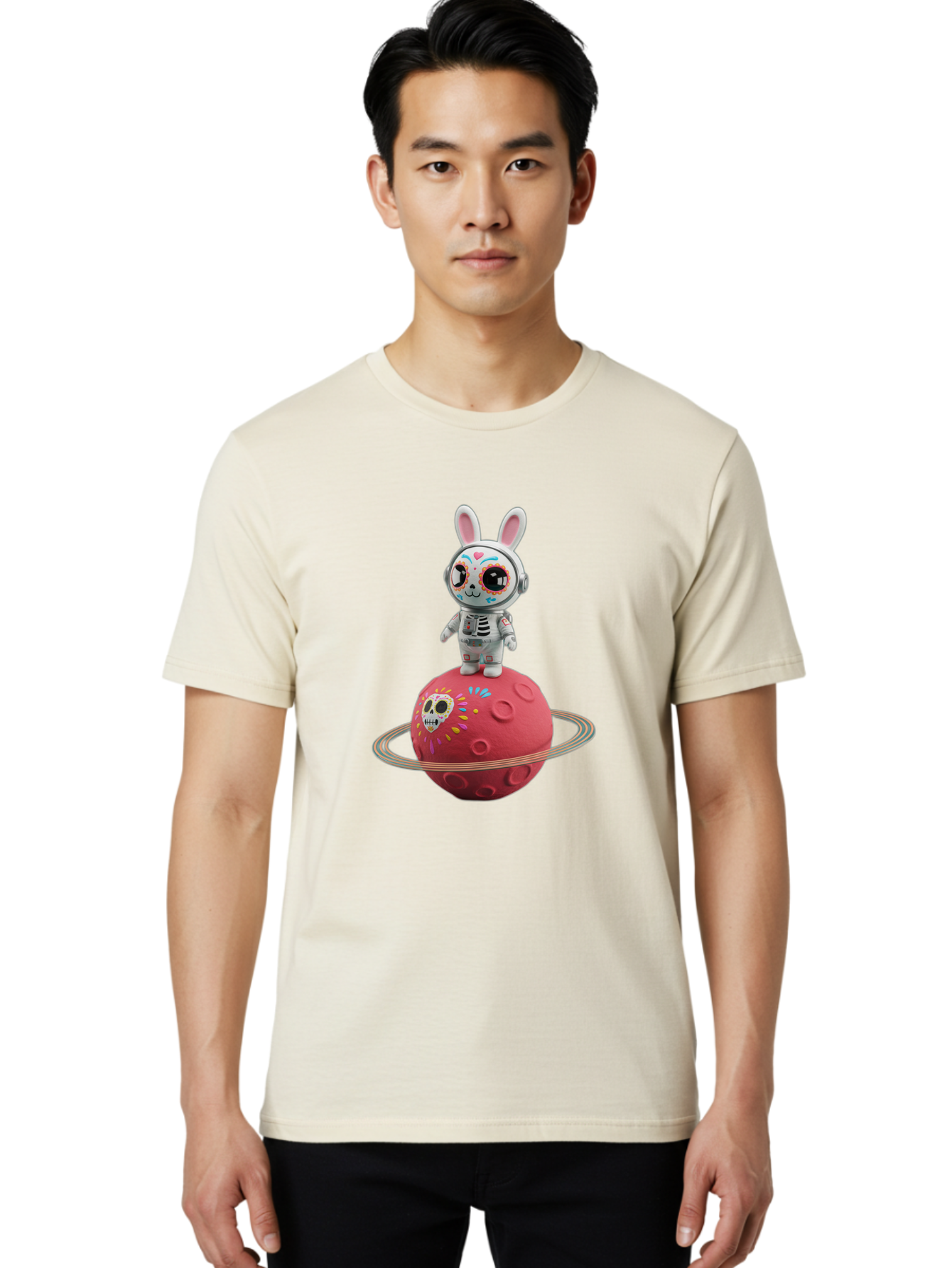 Rabbit-Skeleton-Astronaut Men'S Graphic Tee, 100% Cotton, Comfortable Casual Summer Wear, Machine Washable, Vintage Camera, Old Camera, Antique Camera, Black Camera, Classic Photography, Photography Equipment, Nostalgic Device, Film Camera, Bap895 18