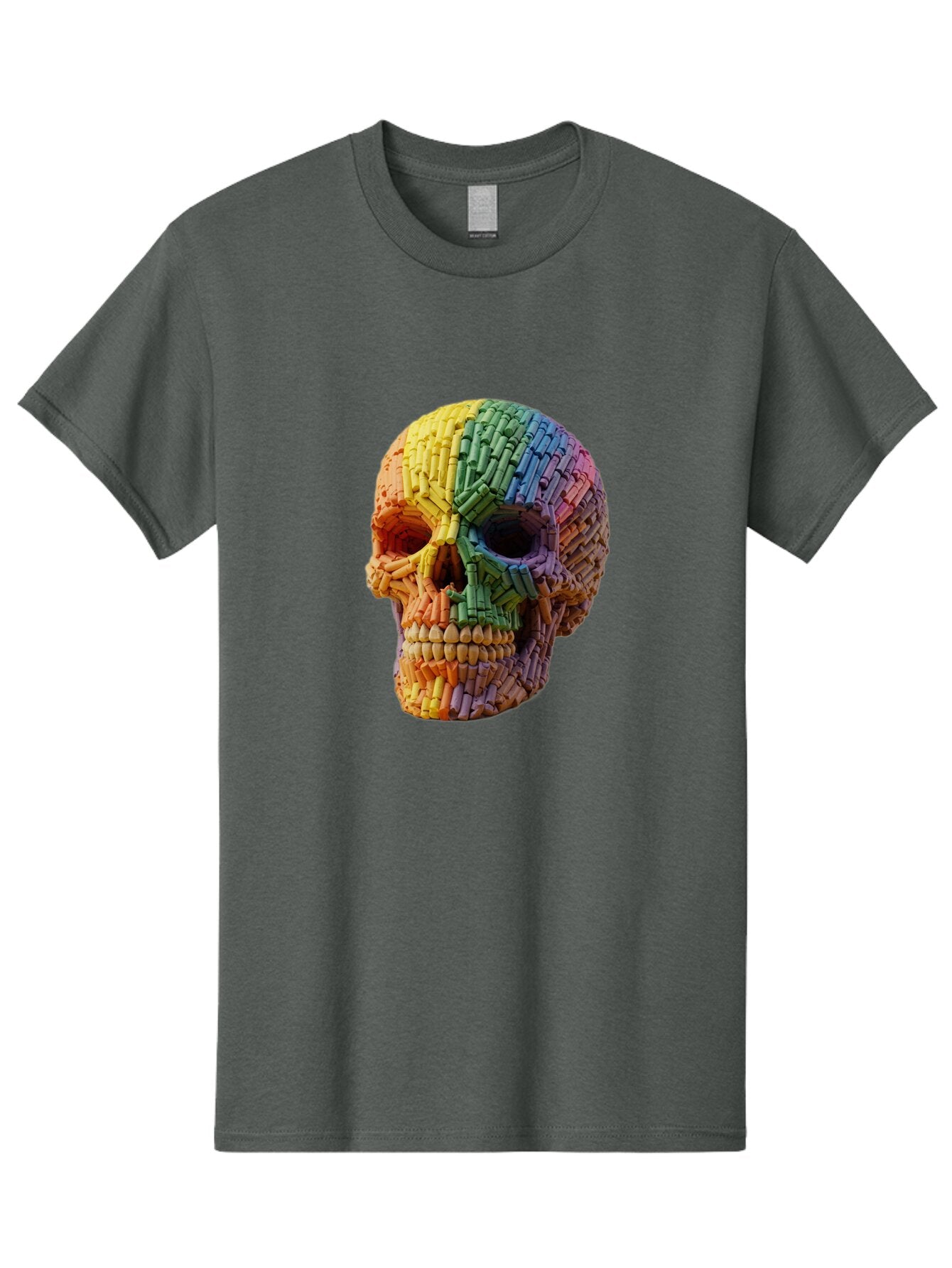 Rainbow-Crayon-Skull Men'S Graphic Tee, 100% Cotton, Comfortable Casual Summer Wear, Machine Washable, Vintage Camera, Old Camera, Antique Camera, Black Camera, Classic Photography, Photography Equipment, Nostalgic Device, Film Camera, Bap899 14
