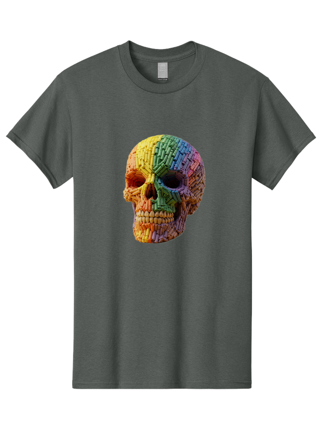Rainbow-Crayon-Skull Men'S Graphic Tee, 100% Cotton, Comfortable Casual Summer Wear, Machine Washable, Vintage Camera, Old Camera, Antique Camera, Black Camera, Classic Photography, Photography Equipment, Nostalgic Device, Film Camera, Bap899 4