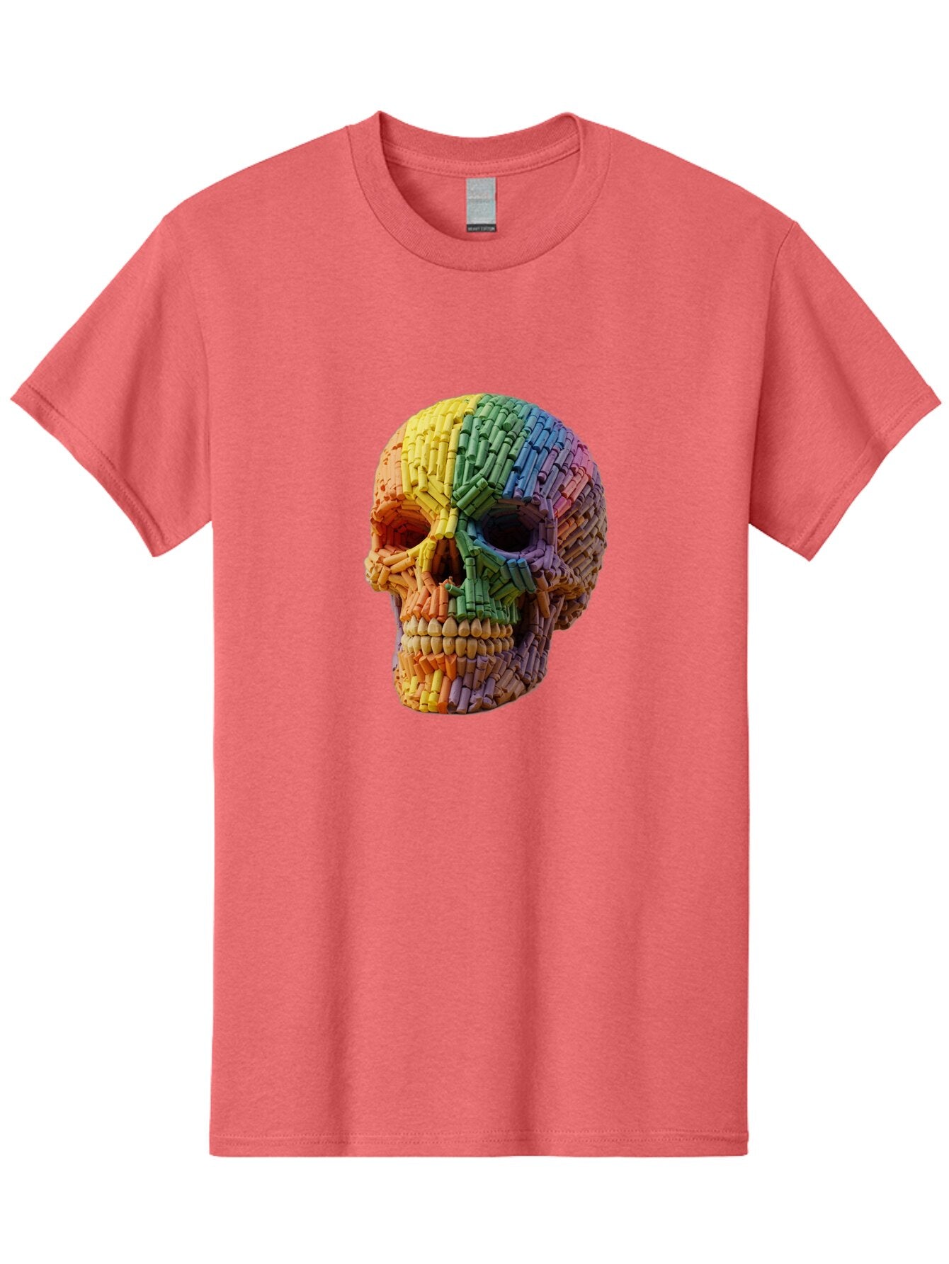 Rainbow-Crayon-Skull Men'S Graphic Tee, 100% Cotton, Comfortable Casual Summer Wear, Machine Washable, Vintage Camera, Old Camera, Antique Camera, Black Camera, Classic Photography, Photography Equipment, Nostalgic Device, Film Camera, Bap899 4