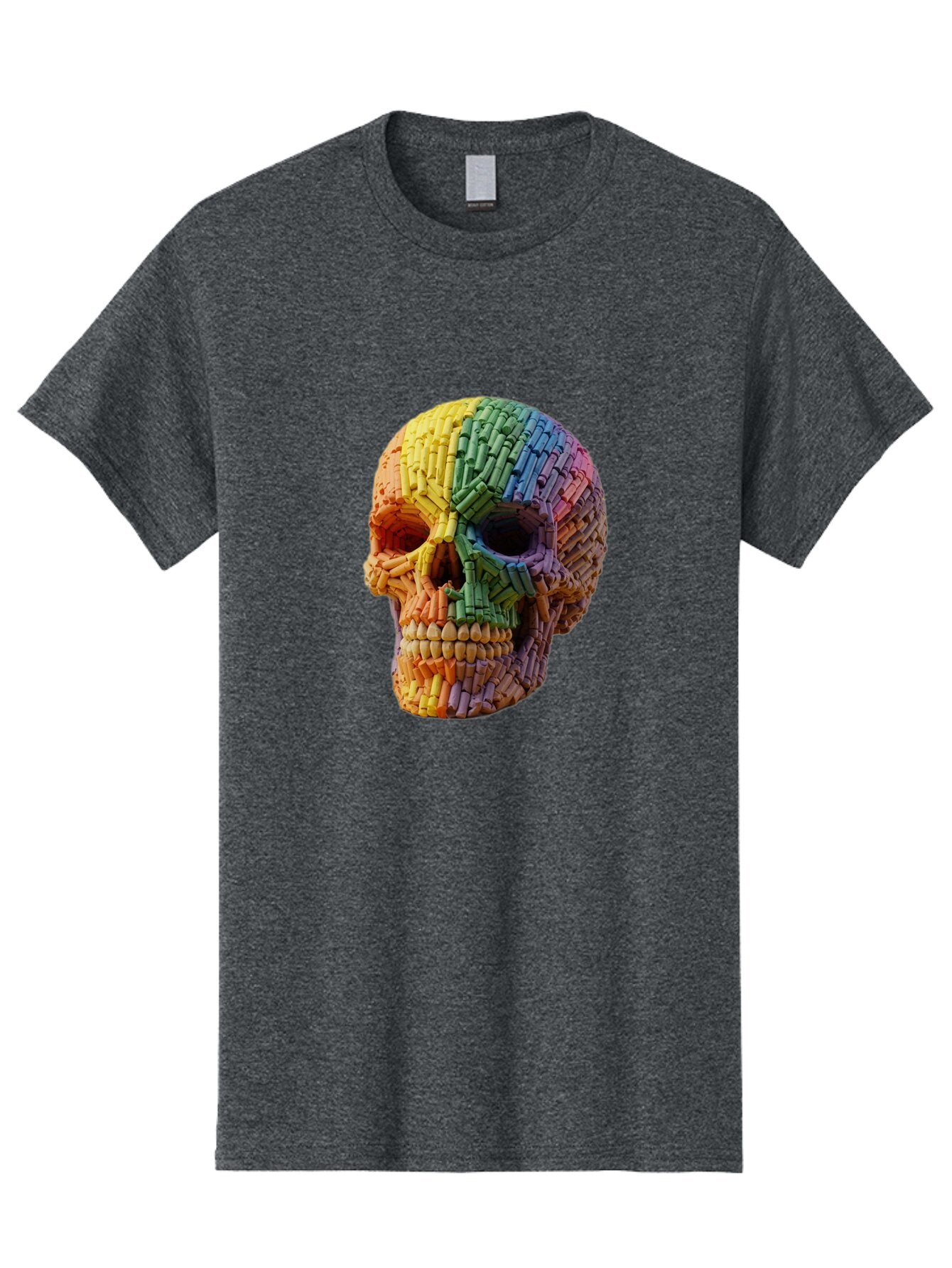 Rainbow-Crayon-Skull Men'S Graphic Tee, 100% Cotton, Comfortable Casual Summer Wear, Machine Washable, Vintage Camera, Old Camera, Antique Camera, Black Camera, Classic Photography, Photography Equipment, Nostalgic Device, Film Camera, Bap899 10