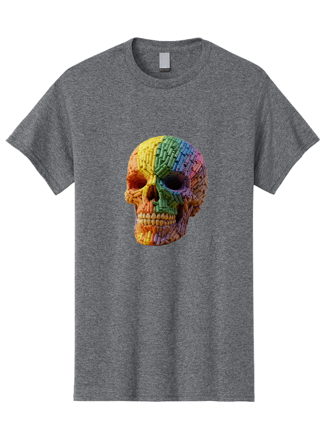 Rainbow-Crayon-Skull Men'S Graphic Tee, 100% Cotton, Comfortable Casual Summer Wear, Machine Washable, Vintage Camera, Old Camera, Antique Camera, Black Camera, Classic Photography, Photography Equipment, Nostalgic Device, Film Camera, Bap899 11