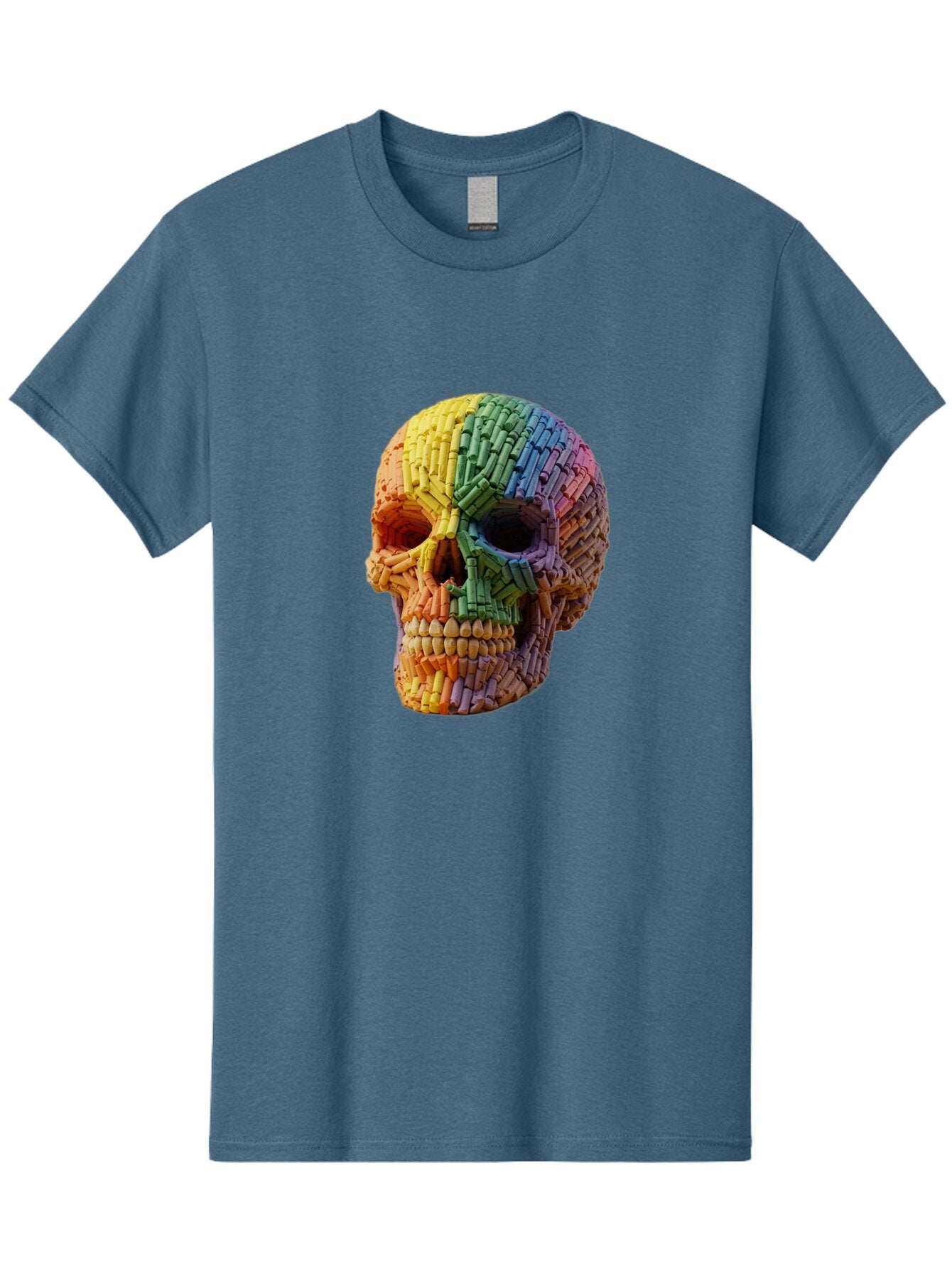 Rainbow-Crayon-Skull Men'S Graphic Tee, 100% Cotton, Comfortable Casual Summer Wear, Machine Washable, Vintage Camera, Old Camera, Antique Camera, Black Camera, Classic Photography, Photography Equipment, Nostalgic Device, Film Camera, Bap899 11