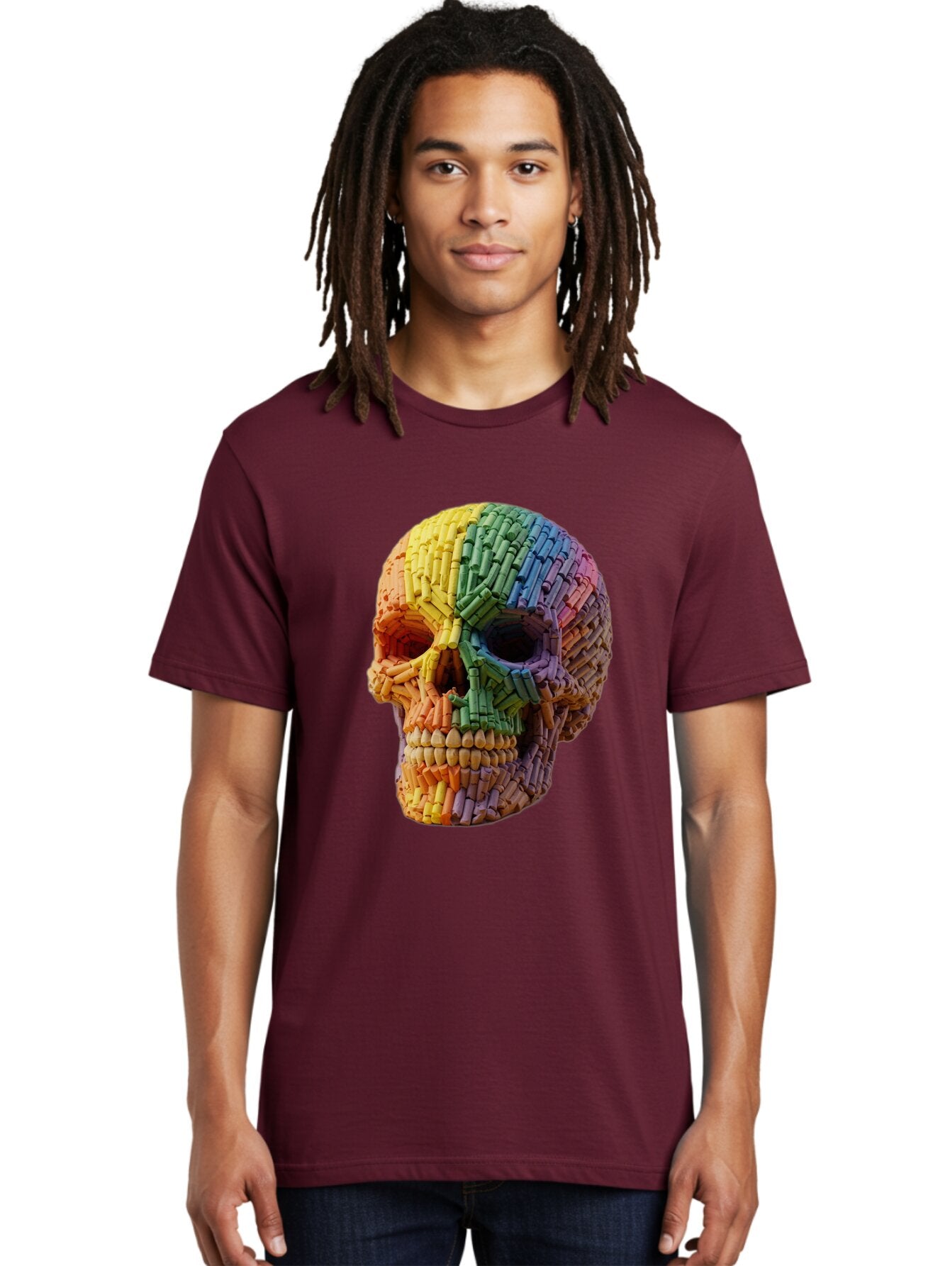 Rainbow-Crayon-Skull Men'S Graphic Tee, 100% Cotton, Comfortable Casual Summer Wear, Machine Washable, Vintage Camera, Old Camera, Antique Camera, Black Camera, Classic Photography, Photography Equipment, Nostalgic Device, Film Camera, Bap899 26
