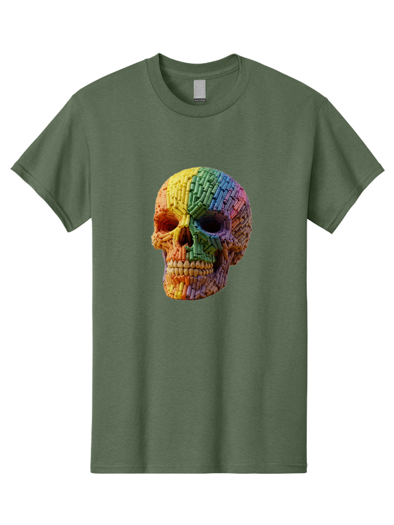 Rainbow-Crayon-Skull Men'S Graphic Tee, 100% Cotton, Comfortable Casual Summer Wear, Machine Washable, Vintage Camera, Old Camera, Antique Camera, Black Camera, Classic Photography, Photography Equipment, Nostalgic Device, Film Camera, Bap899 14