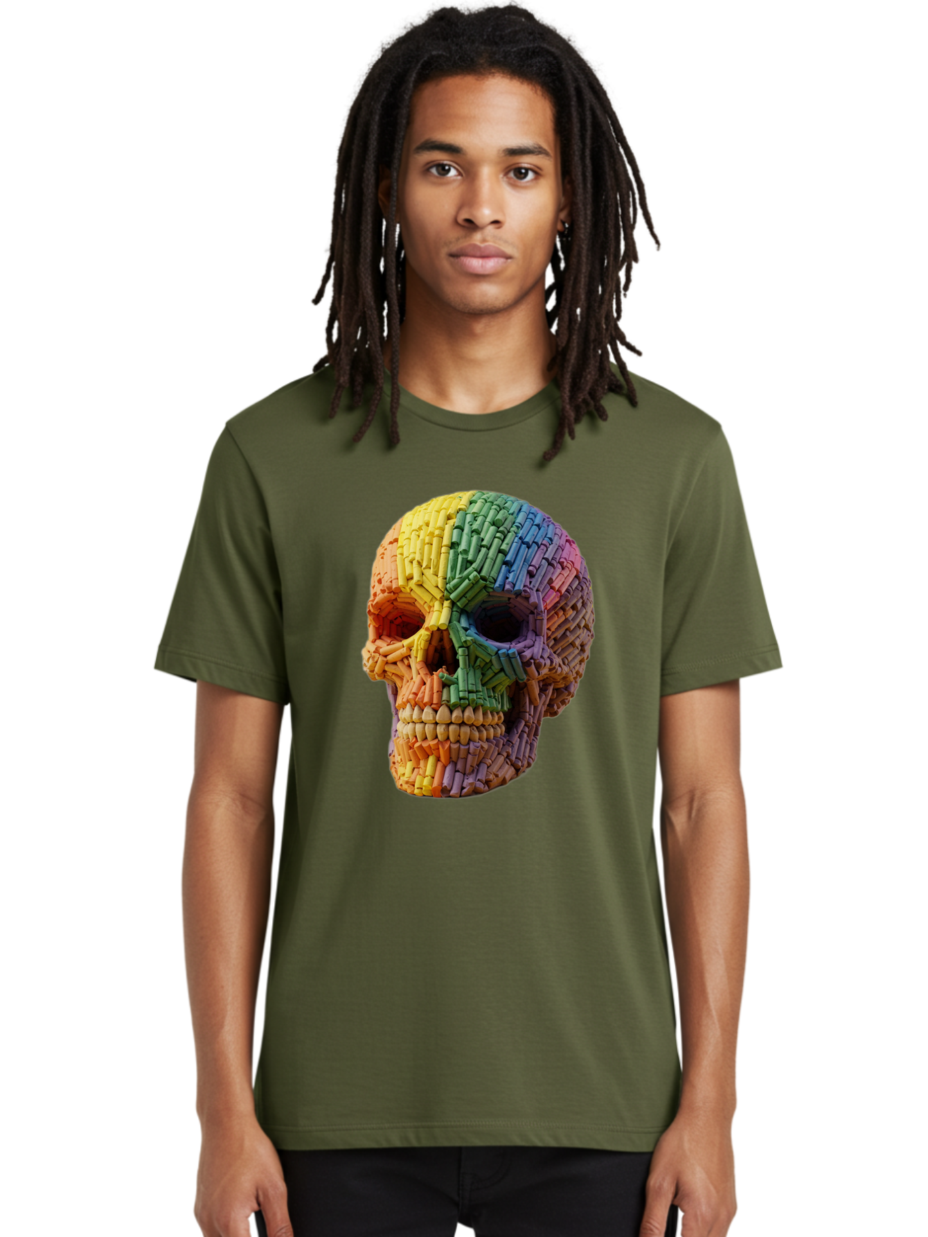 Rainbow-Crayon-Skull Men'S Graphic Tee, 100% Cotton, Comfortable Casual Summer Wear, Machine Washable, Vintage Camera, Old Camera, Antique Camera, Black Camera, Classic Photography, Photography Equipment, Nostalgic Device, Film Camera, Bap899 29
