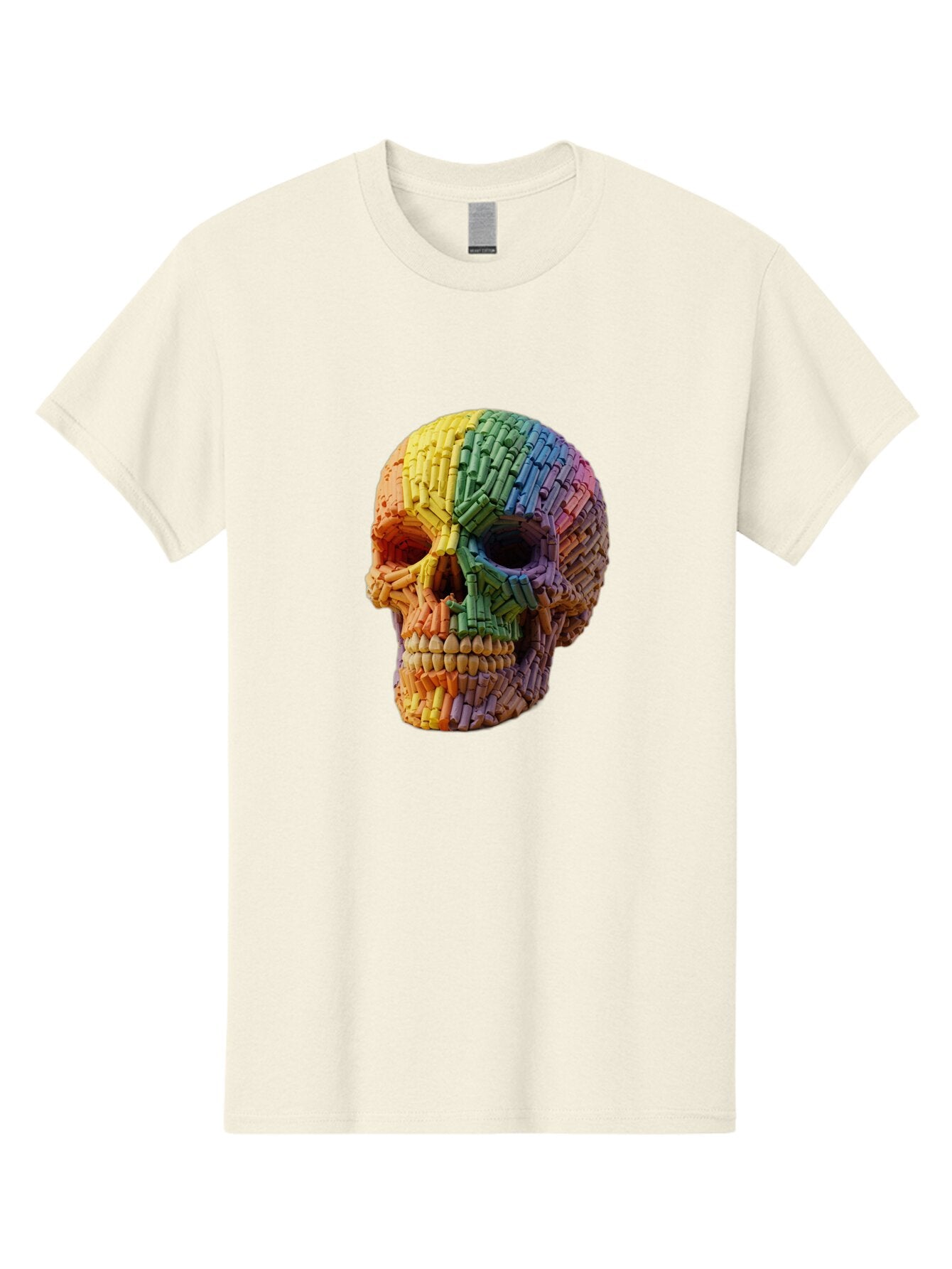 Rainbow-Crayon-Skull Men'S Graphic Tee, 100% Cotton, Comfortable Casual Summer Wear, Machine Washable, Vintage Camera, Old Camera, Antique Camera, Black Camera, Classic Photography, Photography Equipment, Nostalgic Device, Film Camera, Bap899 8