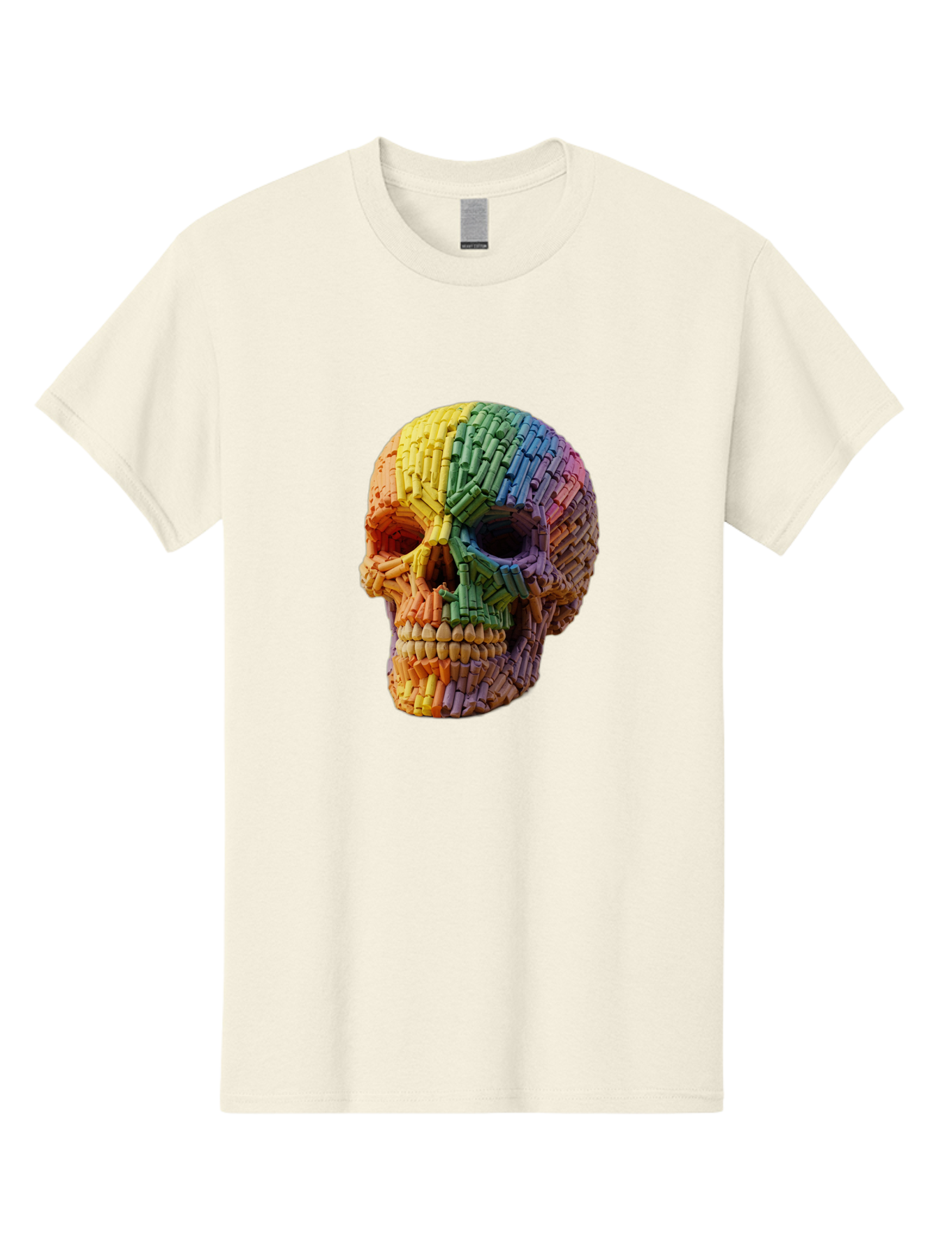 Rainbow-Crayon-Skull Men'S Graphic Tee, 100% Cotton, Comfortable Casual Summer Wear, Machine Washable, Vintage Camera, Old Camera, Antique Camera, Black Camera, Classic Photography, Photography Equipment, Nostalgic Device, Film Camera, Bap899 15