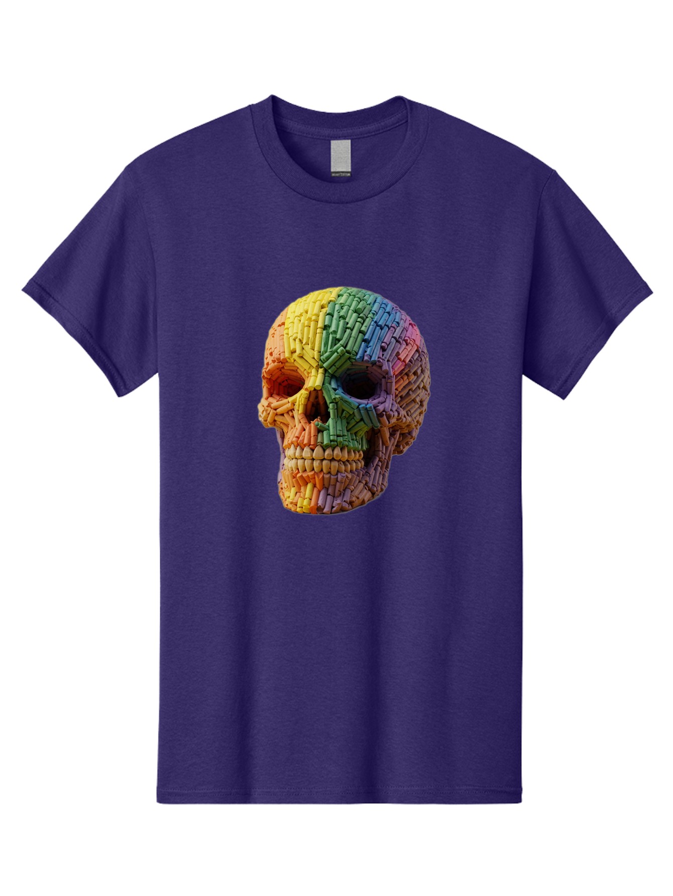 Rainbow-Crayon-Skull Men'S Graphic Tee, 100% Cotton, Comfortable Casual Summer Wear, Machine Washable, Vintage Camera, Old Camera, Antique Camera, Black Camera, Classic Photography, Photography Equipment, Nostalgic Device, Film Camera, Bap899 12