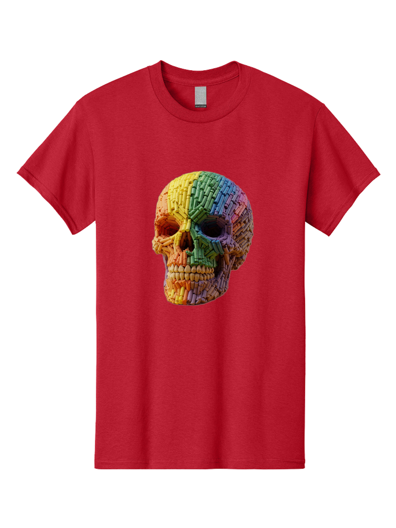 Rainbow-Crayon-Skull Men'S Graphic Tee, 100% Cotton, Comfortable Casual Summer Wear, Machine Washable, Vintage Camera, Old Camera, Antique Camera, Black Camera, Classic Photography, Photography Equipment, Nostalgic Device, Film Camera, Bap899 6