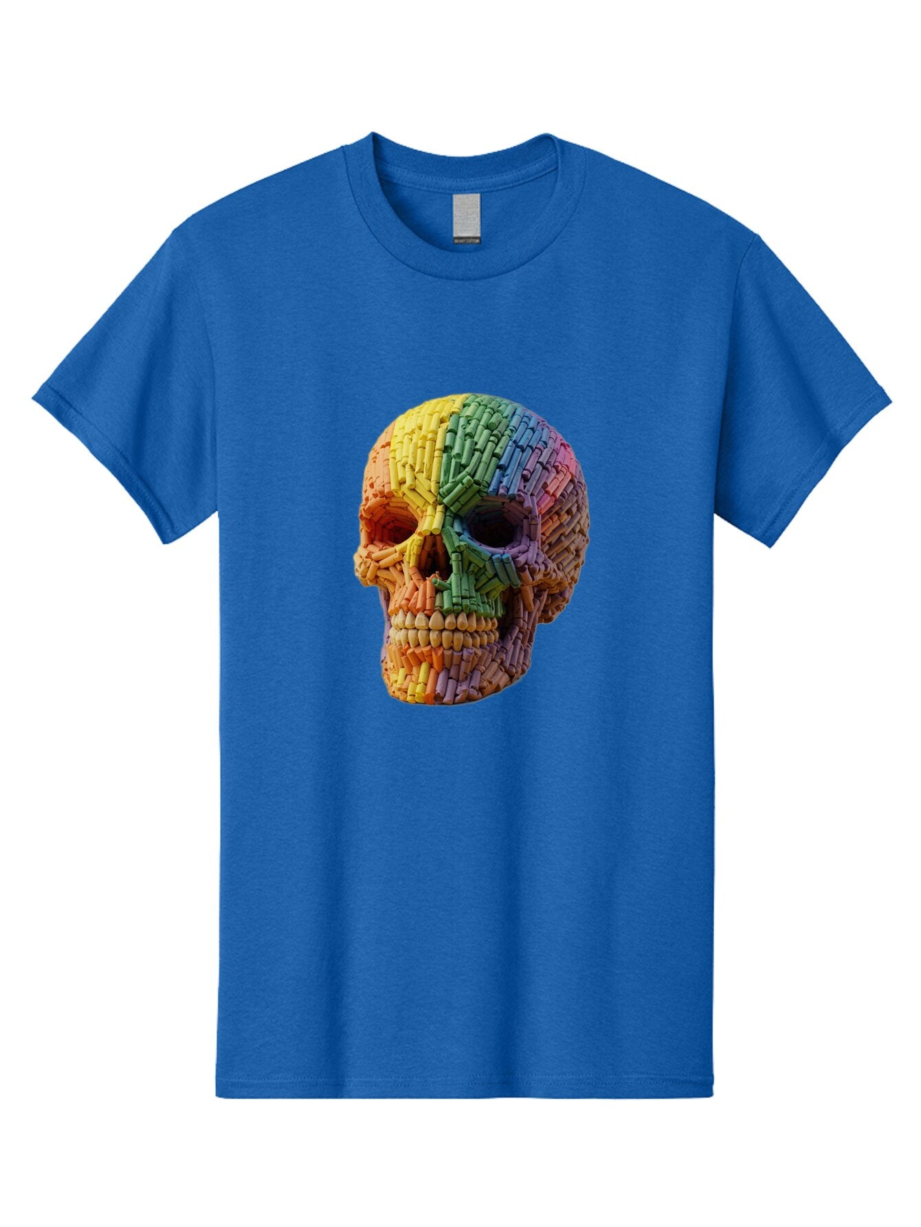 Rainbow-Crayon-Skull Men'S Graphic Tee, 100% Cotton, Comfortable Casual Summer Wear, Machine Washable, Vintage Camera, Old Camera, Antique Camera, Black Camera, Classic Photography, Photography Equipment, Nostalgic Device, Film Camera, Bap899 15
