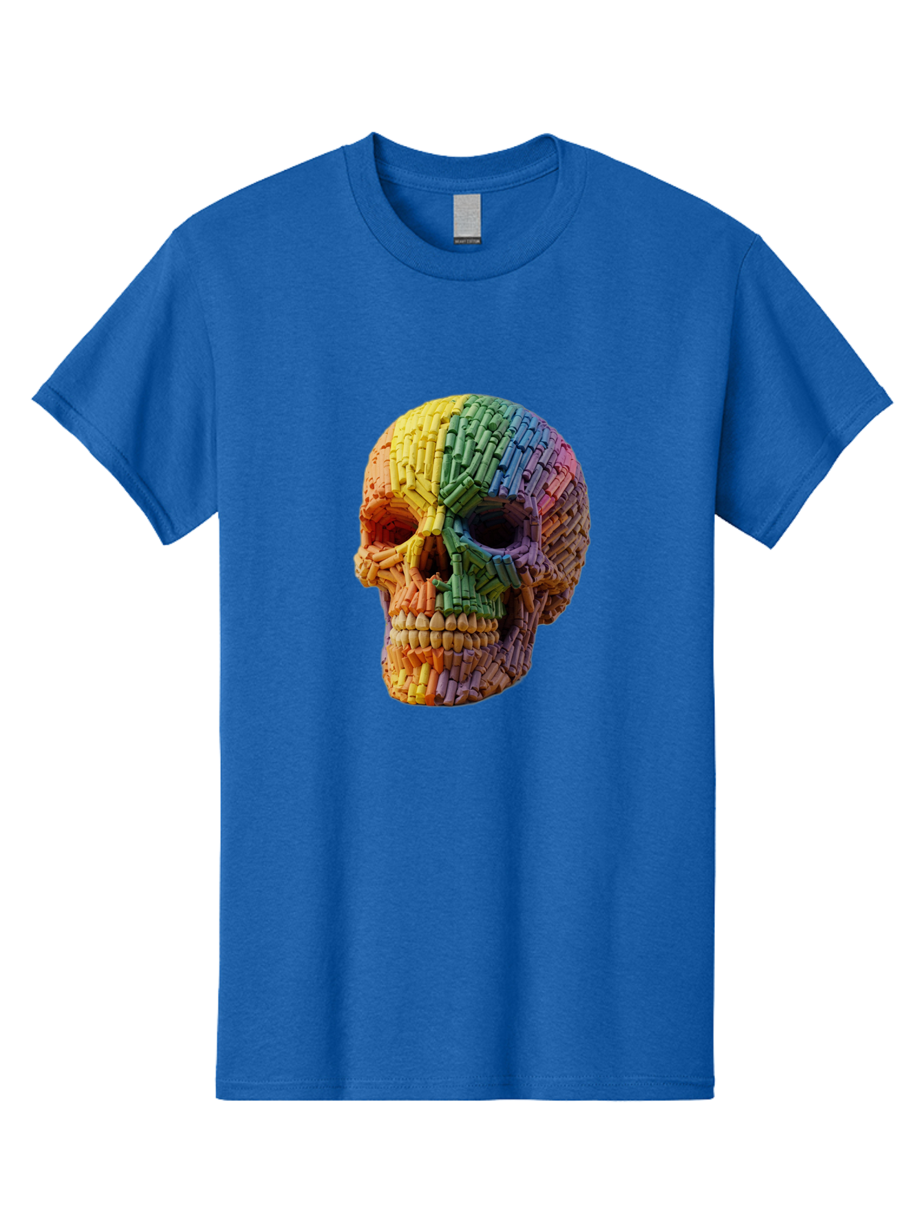 Rainbow-Crayon-Skull Men'S Graphic Tee, 100% Cotton, Comfortable Casual Summer Wear, Machine Washable, Vintage Camera, Old Camera, Antique Camera, Black Camera, Classic Photography, Photography Equipment, Nostalgic Device, Film Camera, Bap899 5