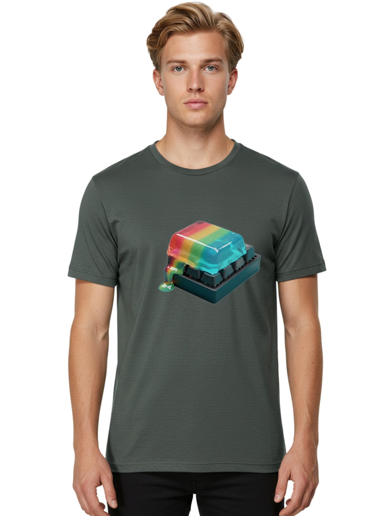 Rainbow-Keycap Men'S Graphic Tee, 100% Cotton, Comfortable Casual Summer Wear, Machine Washable, Vintage Camera, Old Camera, Antique Camera, Black Camera, Classic Photography, Photography Equipment, Nostalgic Device, Film Camera, Camera Art Bap901 27