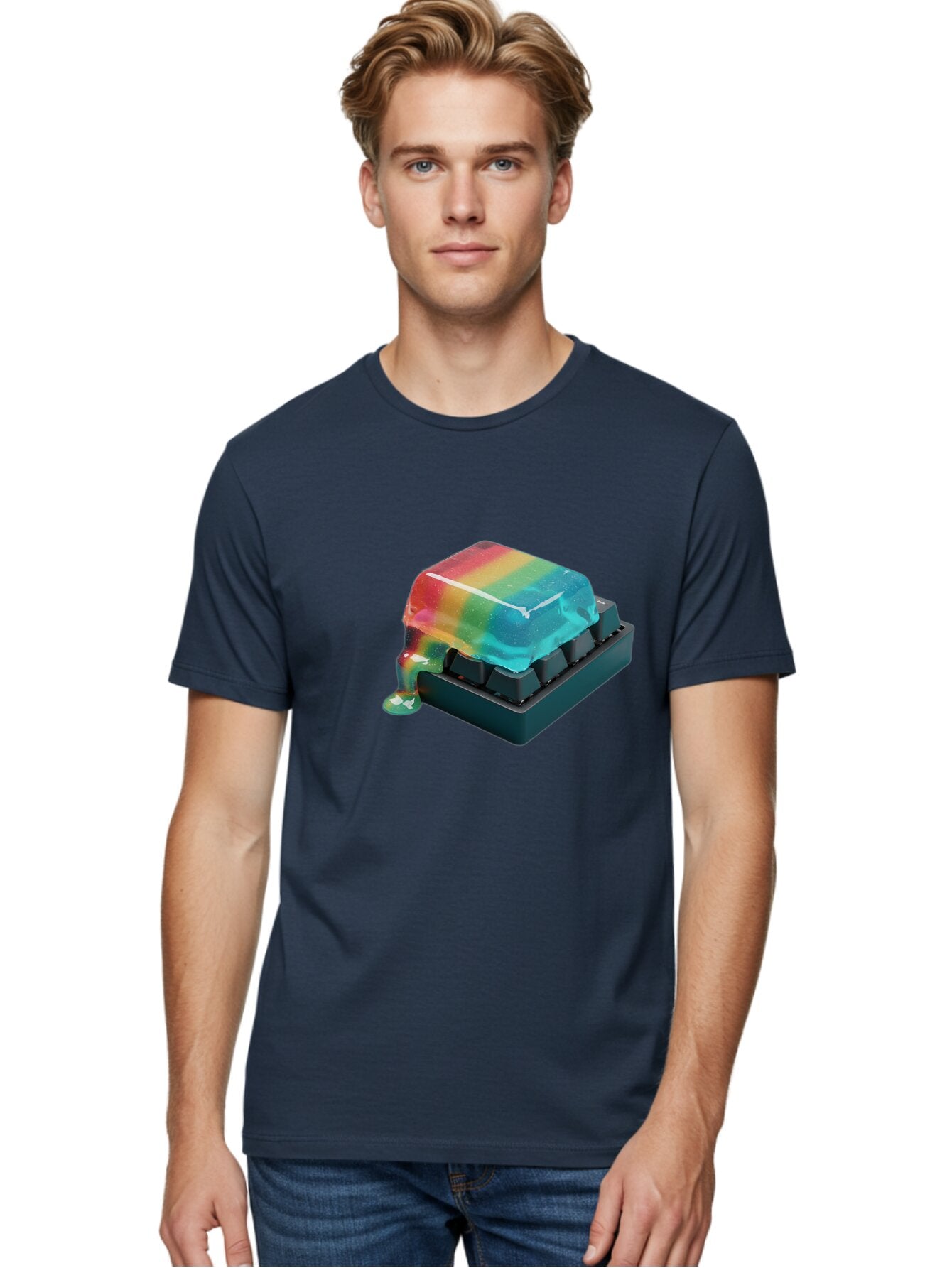 Rainbow-Keycap Men'S Graphic Tee, 100% Cotton, Comfortable Casual Summer Wear, Machine Washable, Vintage Camera, Old Camera, Antique Camera, Black Camera, Classic Photography, Photography Equipment, Nostalgic Device, Film Camera, Camera Art Bap901 24