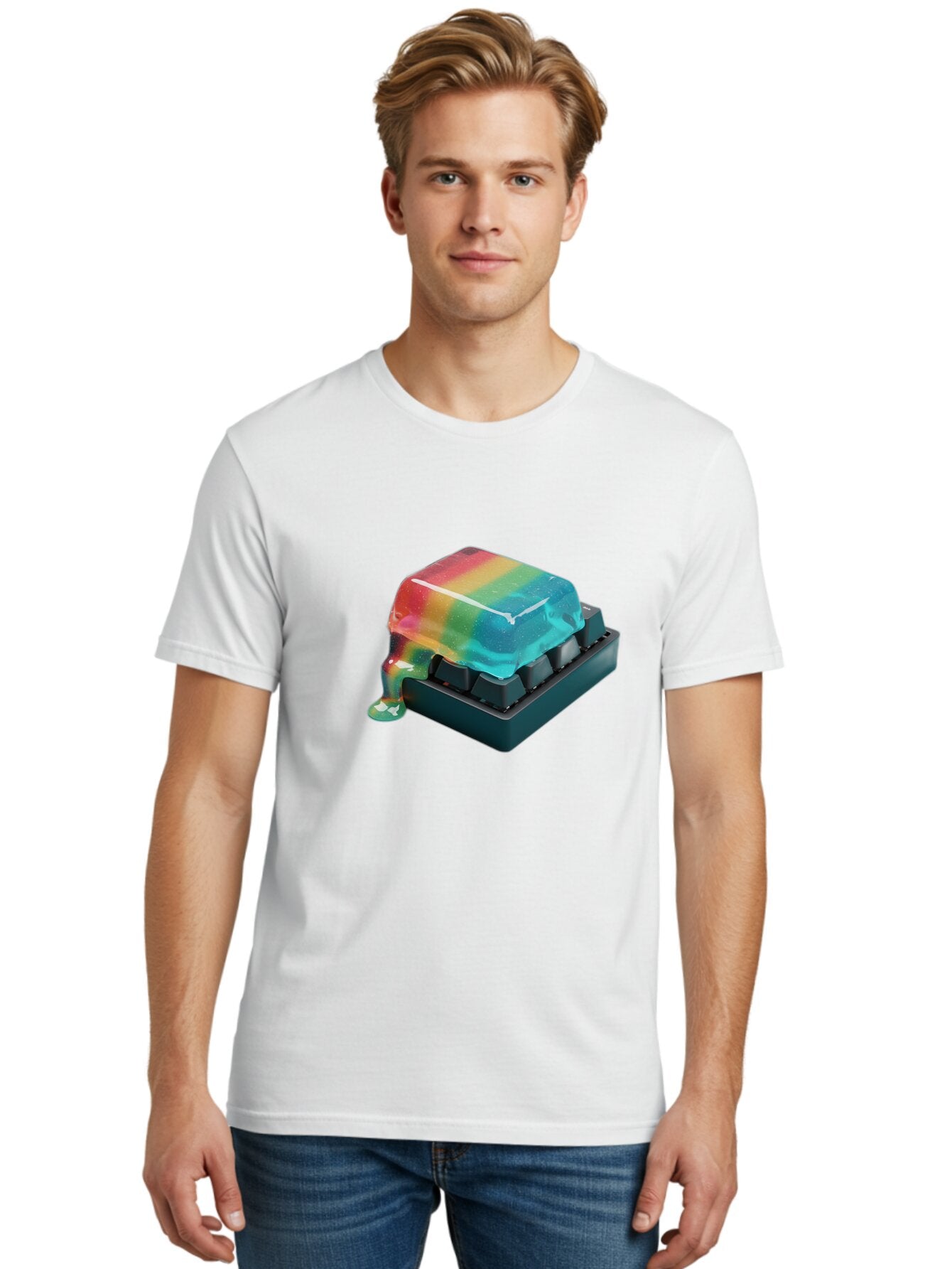Rainbow-Keycap Men'S Graphic Tee, 100% Cotton, Comfortable Casual Summer Wear, Machine Washable, Vintage Camera, Old Camera, Antique Camera, Black Camera, Classic Photography, Photography Equipment, Nostalgic Device, Film Camera, Camera Art Bap901 30