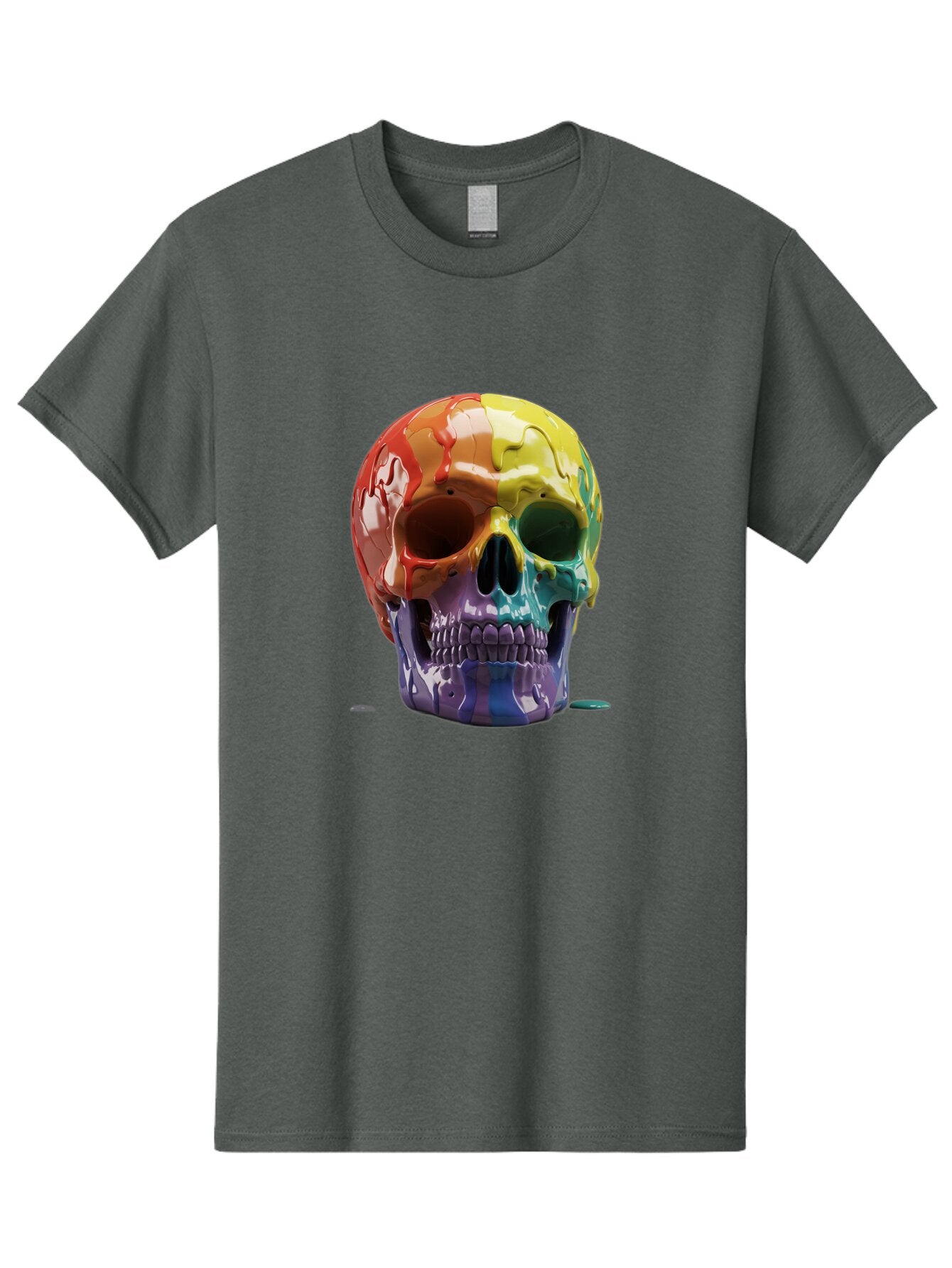 Rainbow-Skull-1 Men'S Graphic Tee, 100% Cotton, Comfortable Casual Summer Wear, Machine Washable, Vintage Camera, Old Camera, Antique Camera, Black Camera, Classic Photography, Photography Equipment, Nostalgic Device, Film Camera, Camera Art Bap902 13