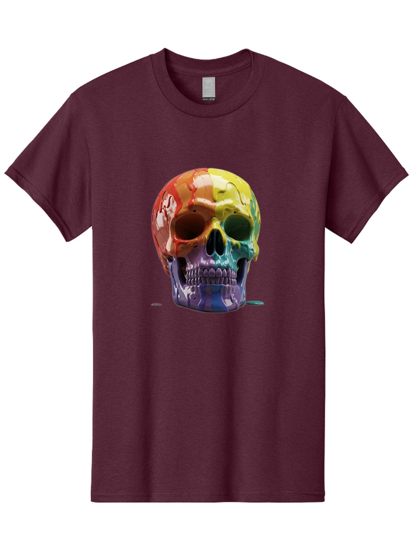 Rainbow-Skull-1 Men'S Graphic Tee, 100% Cotton, Comfortable Casual Summer Wear, Machine Washable, Vintage Camera, Old Camera, Antique Camera, Black Camera, Classic Photography, Photography Equipment, Nostalgic Device, Film Camera, Camera Art Bap902 15