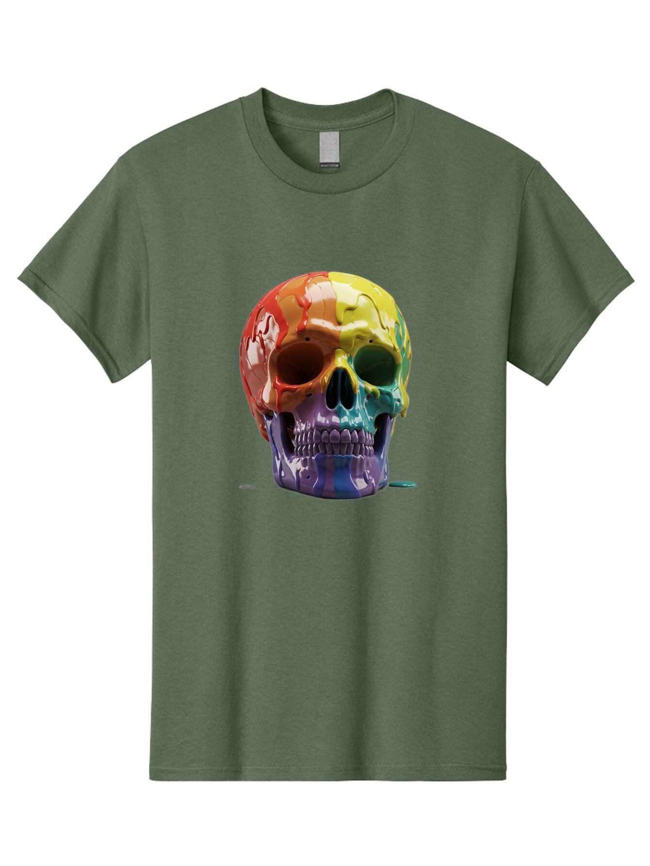 Rainbow-Skull-1 Men'S Graphic Tee, 100% Cotton, Comfortable Casual Summer Wear, Machine Washable, Vintage Camera, Old Camera, Antique Camera, Black Camera, Classic Photography, Photography Equipment, Nostalgic Device, Film Camera, Camera Art Bap902 10