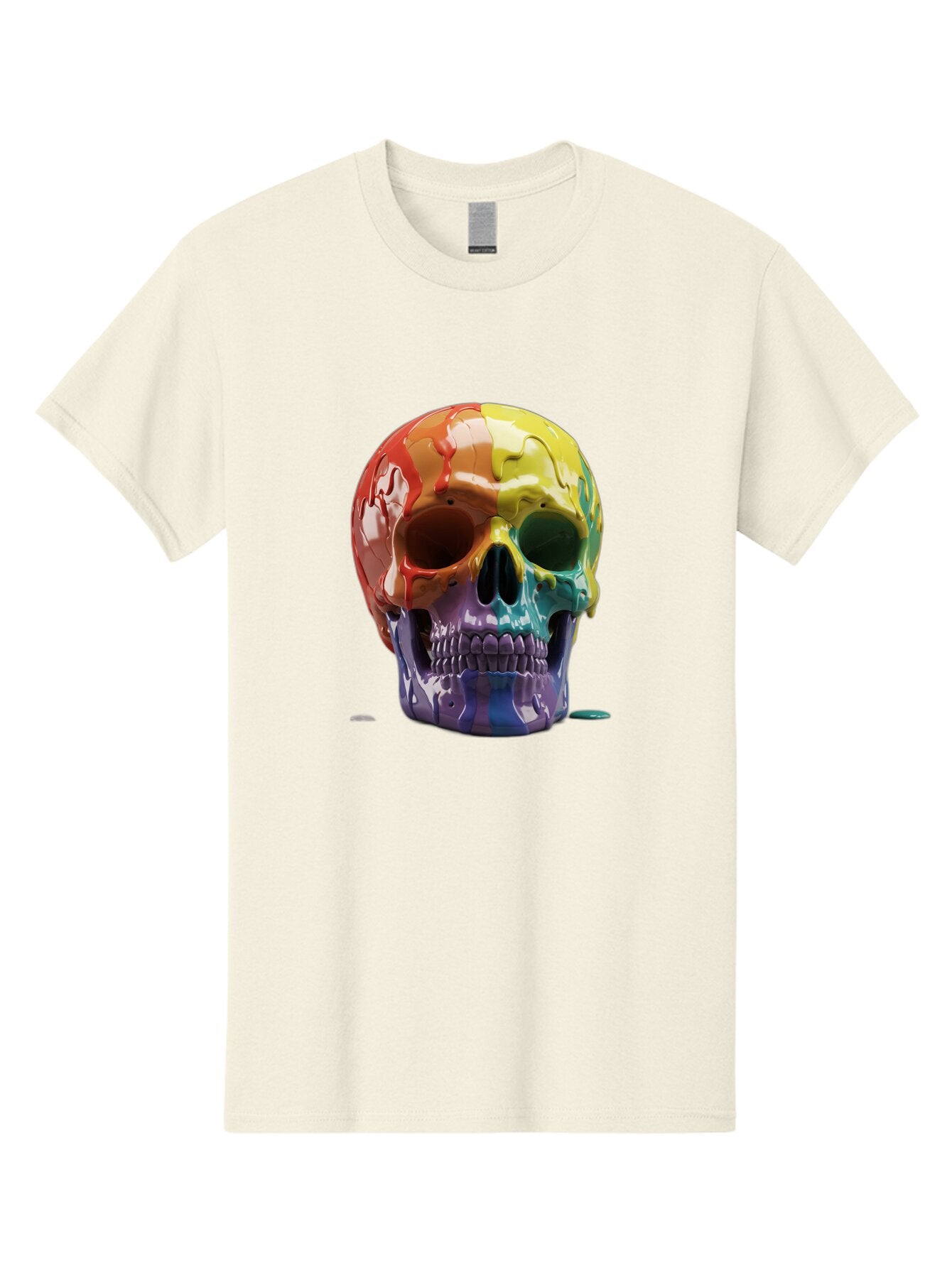 Rainbow-Skull-1 Men'S Graphic Tee, 100% Cotton, Comfortable Casual Summer Wear, Machine Washable, Vintage Camera, Old Camera, Antique Camera, Black Camera, Classic Photography, Photography Equipment, Nostalgic Device, Film Camera, Camera Art Bap902 6