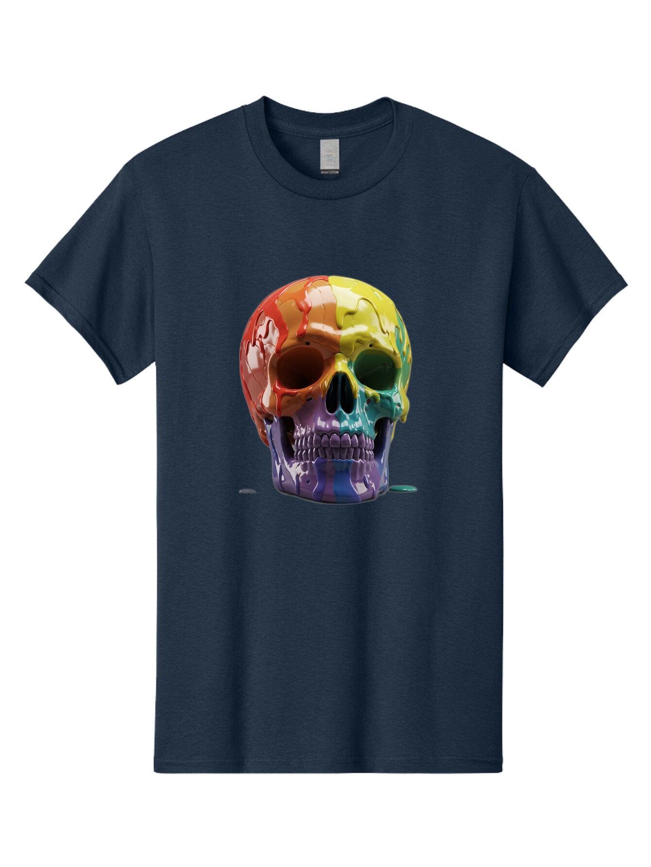 Rainbow-Skull-1 Men'S Graphic Tee, 100% Cotton, Comfortable Casual Summer Wear, Machine Washable, Vintage Camera, Old Camera, Antique Camera, Black Camera, Classic Photography, Photography Equipment, Nostalgic Device, Film Camera, Camera Art Bap902 12
