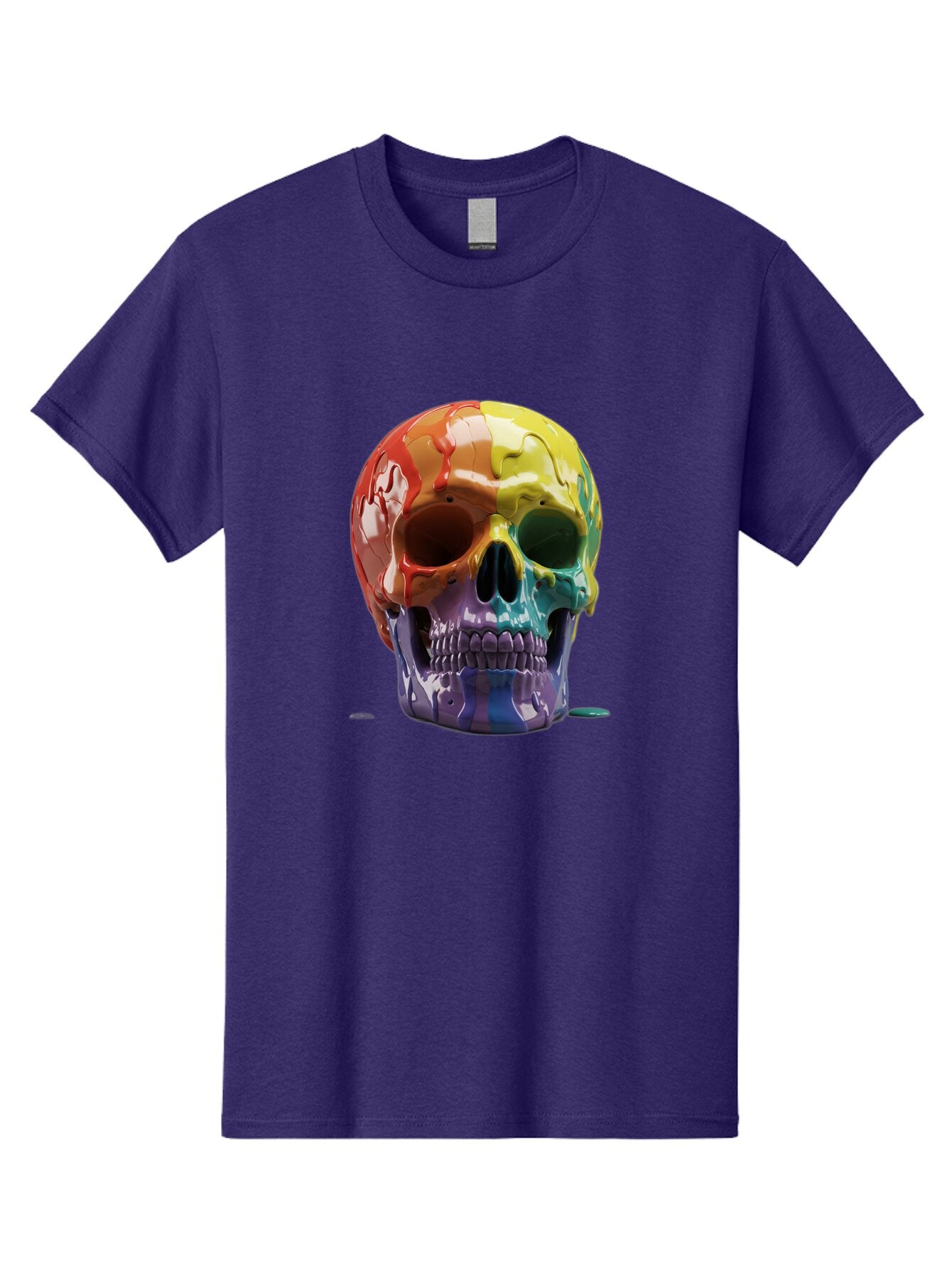 Rainbow-Skull-1 Men'S Graphic Tee, 100% Cotton, Comfortable Casual Summer Wear, Machine Washable, Vintage Camera, Old Camera, Antique Camera, Black Camera, Classic Photography, Photography Equipment, Nostalgic Device, Film Camera, Camera Art Bap902 9