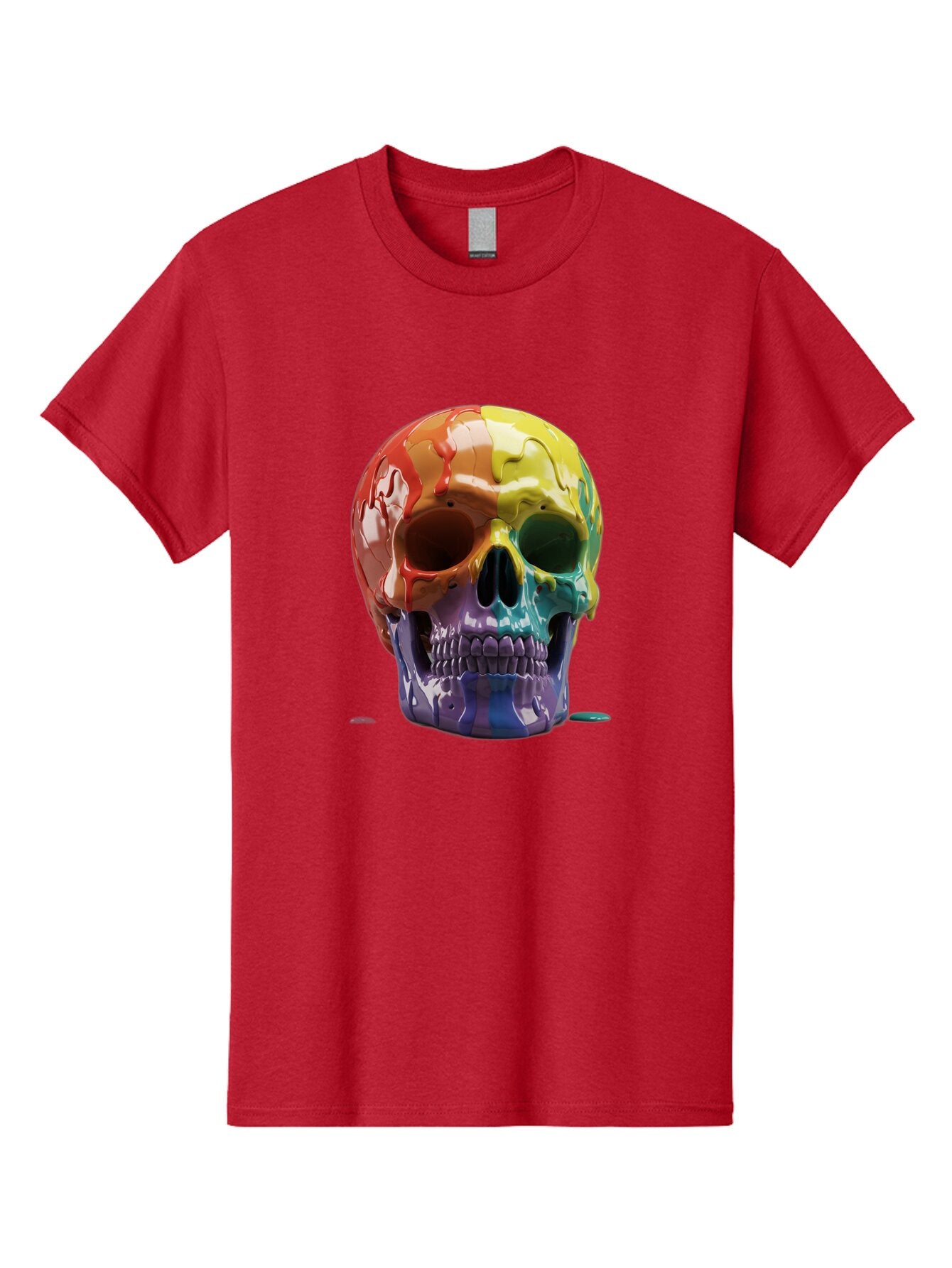 Rainbow-Skull-1 Men'S Graphic Tee, 100% Cotton, Comfortable Casual Summer Wear, Machine Washable, Vintage Camera, Old Camera, Antique Camera, Black Camera, Classic Photography, Photography Equipment, Nostalgic Device, Film Camera, Camera Art Bap902 5