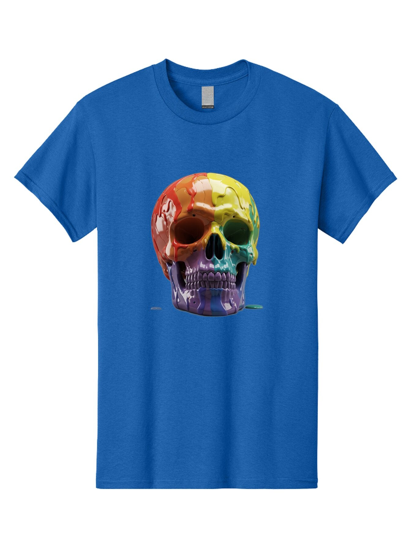 Rainbow-Skull-1 Men'S Graphic Tee, 100% Cotton, Comfortable Casual Summer Wear, Machine Washable, Vintage Camera, Old Camera, Antique Camera, Black Camera, Classic Photography, Photography Equipment, Nostalgic Device, Film Camera, Camera Art Bap902 8