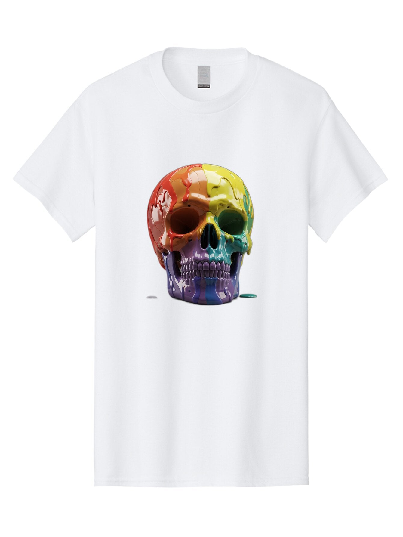 Rainbow-Skull-1 Men'S Graphic Tee, 100% Cotton, Comfortable Casual Summer Wear, Machine Washable, Vintage Camera, Old Camera, Antique Camera, Black Camera, Classic Photography, Photography Equipment, Nostalgic Device, Film Camera, Camera Art Bap902 14