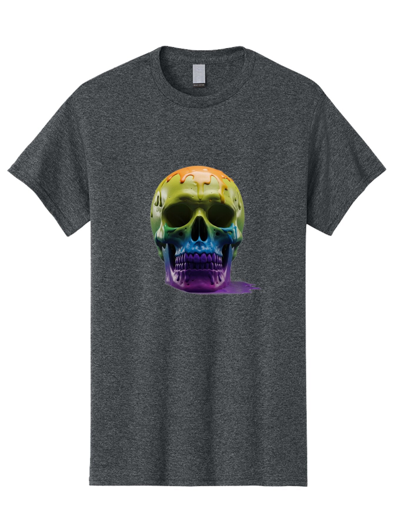 Rainbow-Skull-2 Men'S Graphic Tee, 100% Cotton, Comfortable Casual Summer Wear, Machine Washable, Vintage Camera, Old Camera, Antique Camera, Black Camera, Classic Photography, Photography Equipment, Nostalgic Device, Film Camera, Camera Art Bap903 8