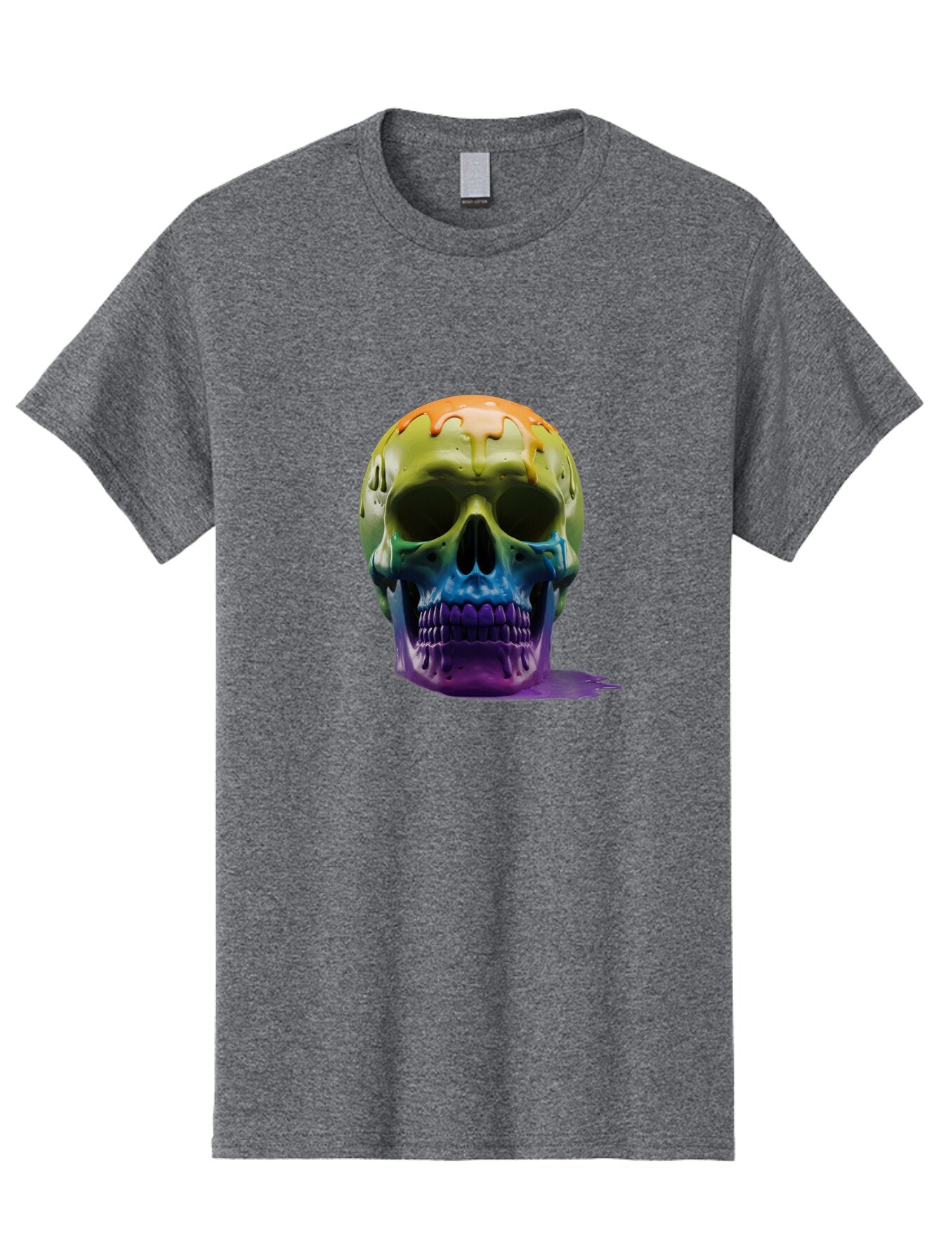 Rainbow-Skull-2 Men'S Graphic Tee, 100% Cotton, Comfortable Casual Summer Wear, Machine Washable, Vintage Camera, Old Camera, Antique Camera, Black Camera, Classic Photography, Photography Equipment, Nostalgic Device, Film Camera, Camera Art Bap903 9