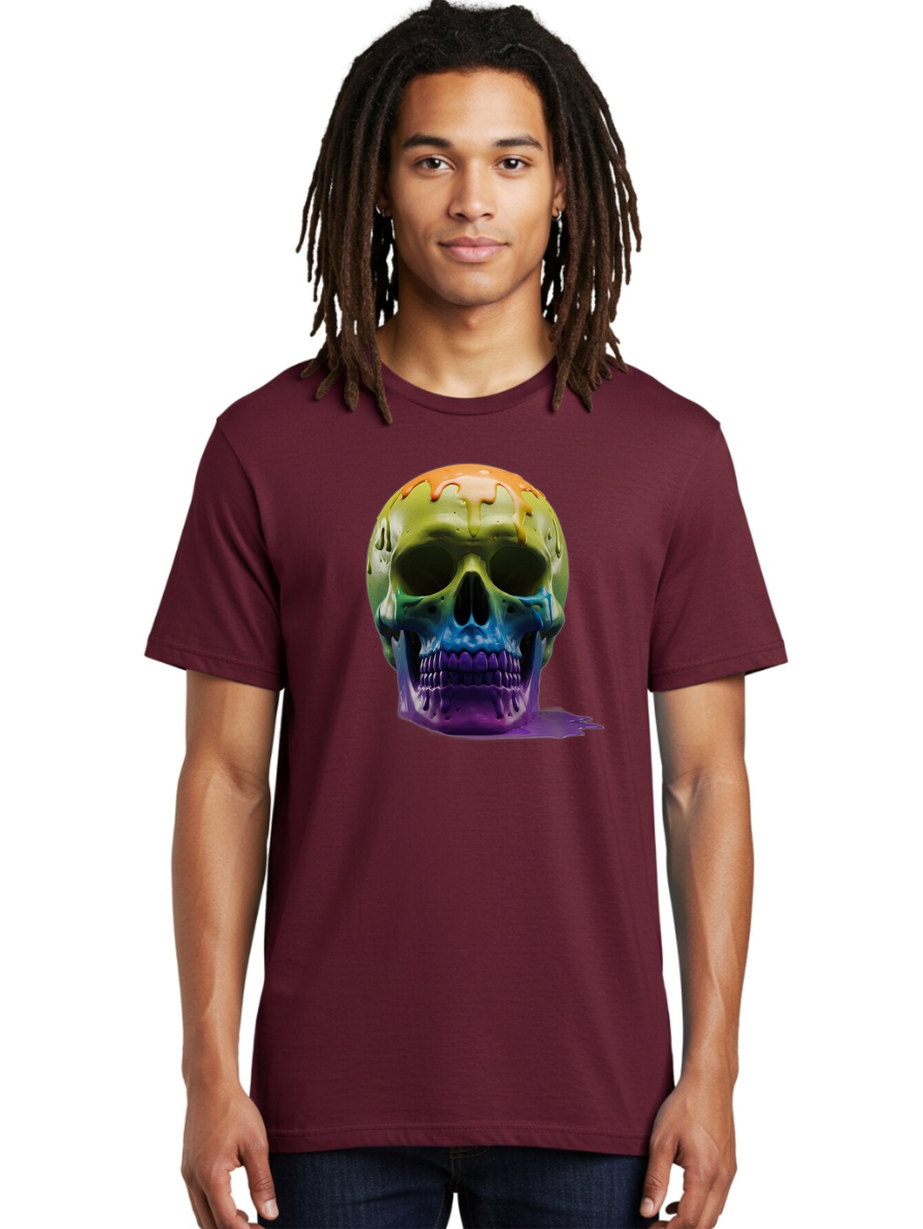 Rainbow-Skull-2 Men'S Graphic Tee, 100% Cotton, Comfortable Casual Summer Wear, Machine Washable, Vintage Camera, Old Camera, Antique Camera, Black Camera, Classic Photography, Photography Equipment, Nostalgic Device, Film Camera, Camera Art Bap903 18