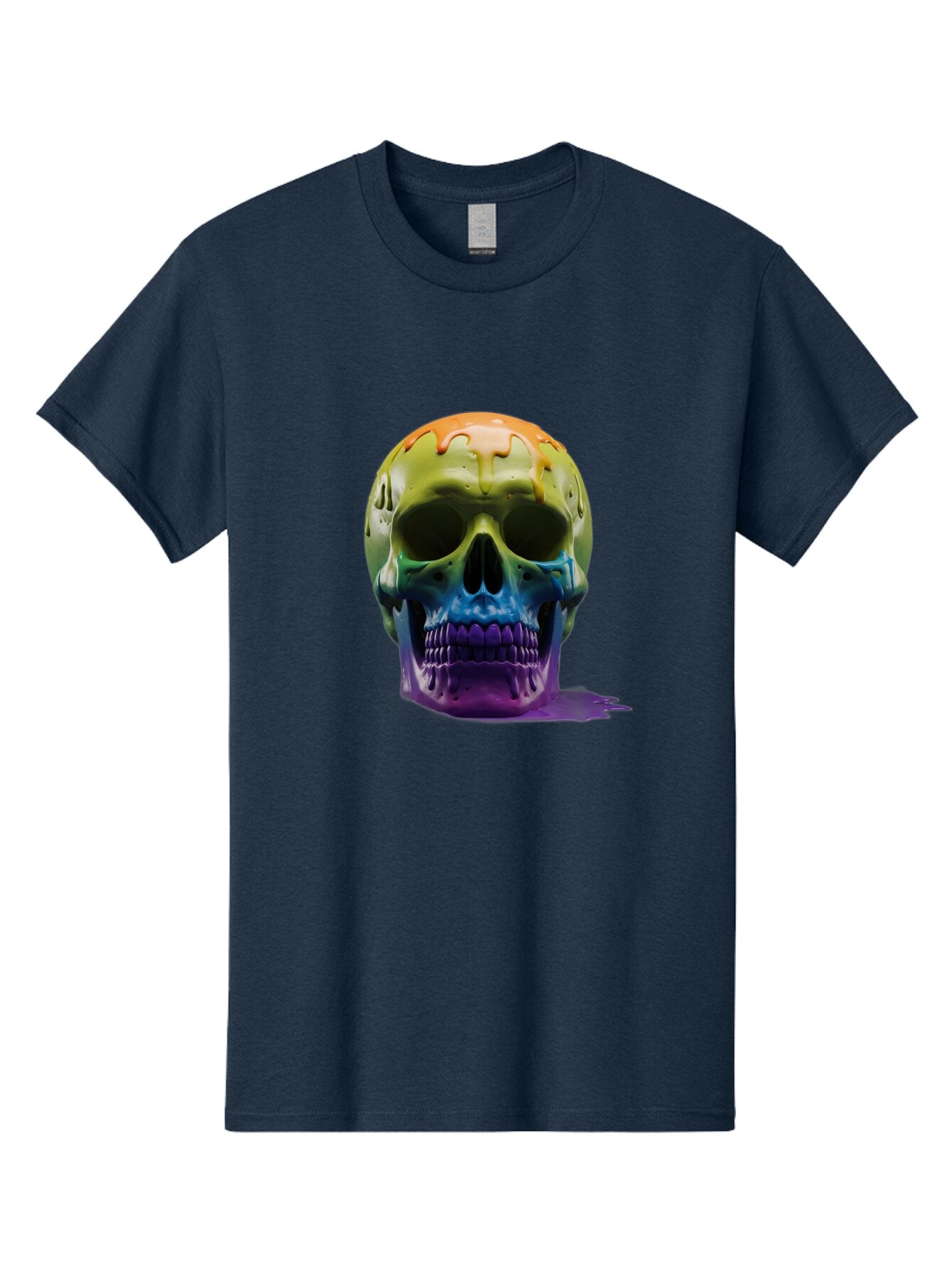 Rainbow-Skull-2 Men'S Graphic Tee, 100% Cotton, Comfortable Casual Summer Wear, Machine Washable, Vintage Camera, Old Camera, Antique Camera, Black Camera, Classic Photography, Photography Equipment, Nostalgic Device, Film Camera, Camera Art Bap903 10