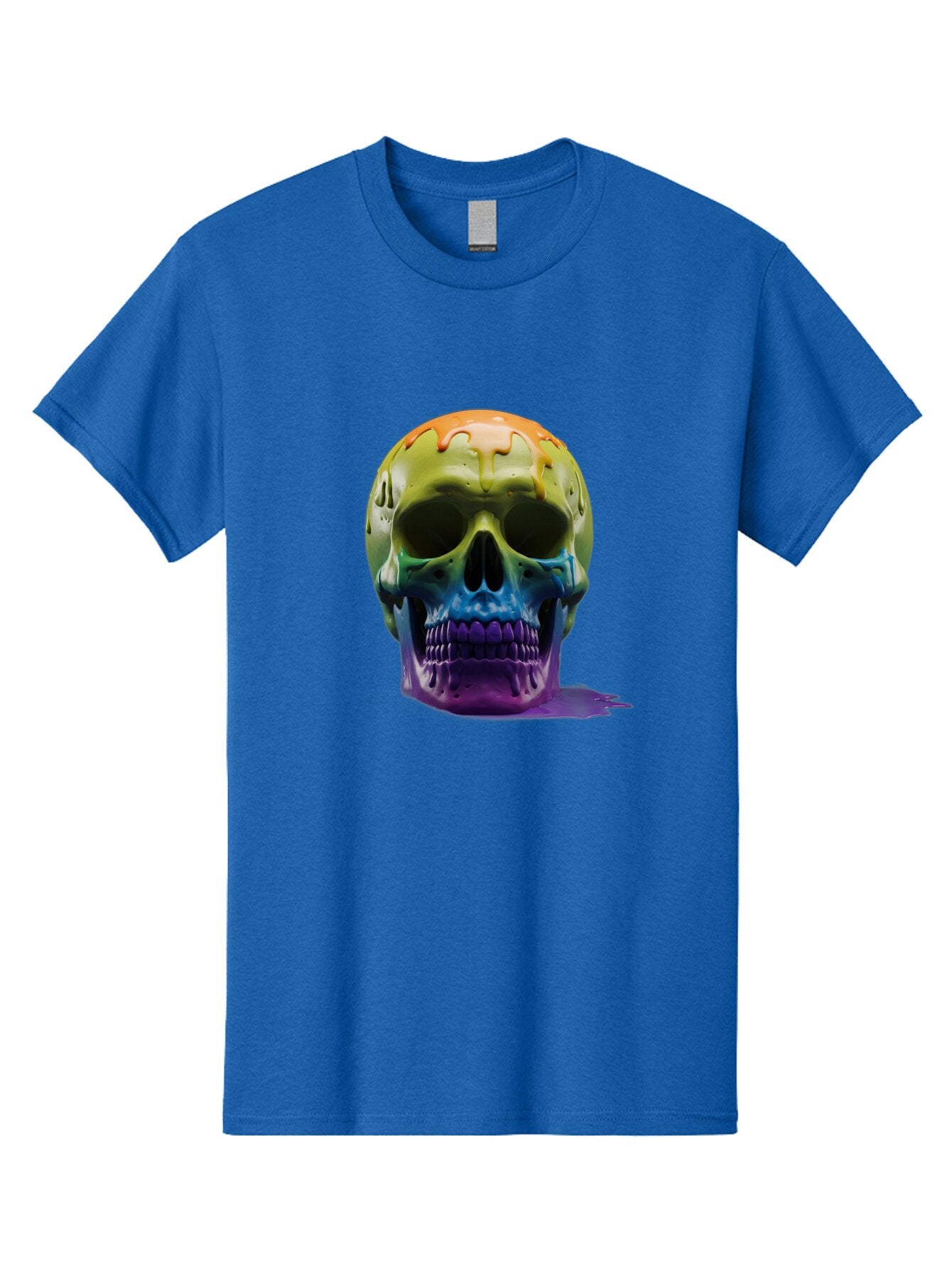 Rainbow-Skull-2 Men'S Graphic Tee, 100% Cotton, Comfortable Casual Summer Wear, Machine Washable, Vintage Camera, Old Camera, Antique Camera, Black Camera, Classic Photography, Photography Equipment, Nostalgic Device, Film Camera, Camera Art Bap903 6