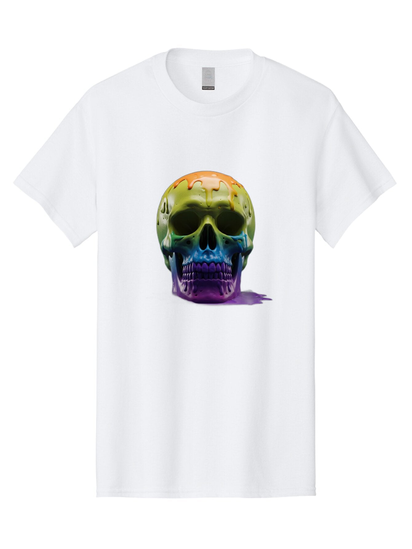 Rainbow-Skull-2 Men'S Graphic Tee, 100% Cotton, Comfortable Casual Summer Wear, Machine Washable, Vintage Camera, Old Camera, Antique Camera, Black Camera, Classic Photography, Photography Equipment, Nostalgic Device, Film Camera, Camera Art Bap903 7