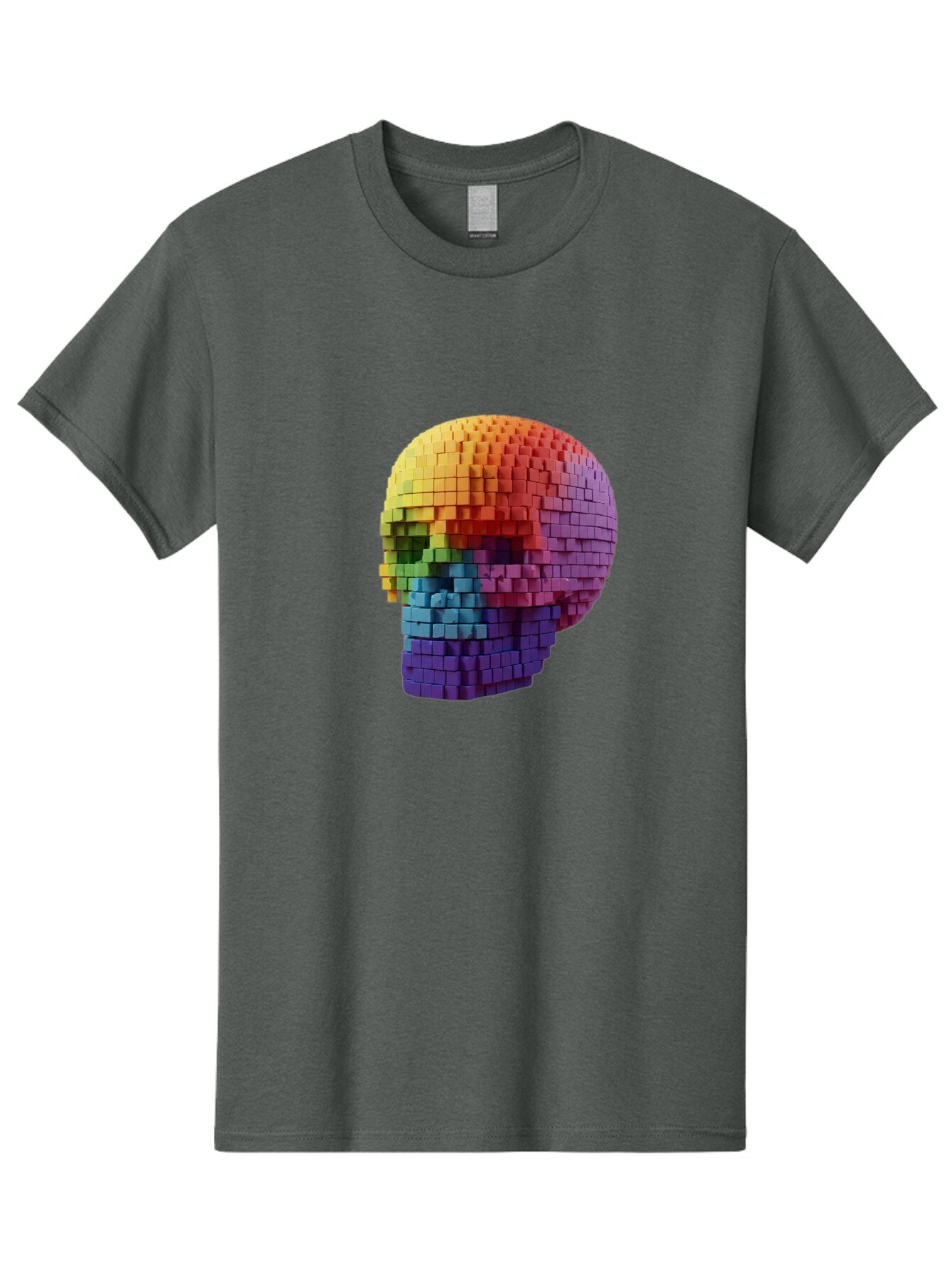 Rainbow-Skull-3 Men'S Graphic Tee, 100% Cotton, Comfortable Casual Summer Wear, Machine Washable, Vintage Camera, Old Camera, Antique Camera, Black Camera, Classic Photography, Photography Equipment, Nostalgic Device, Film Camera, Camera Art Bap904 5