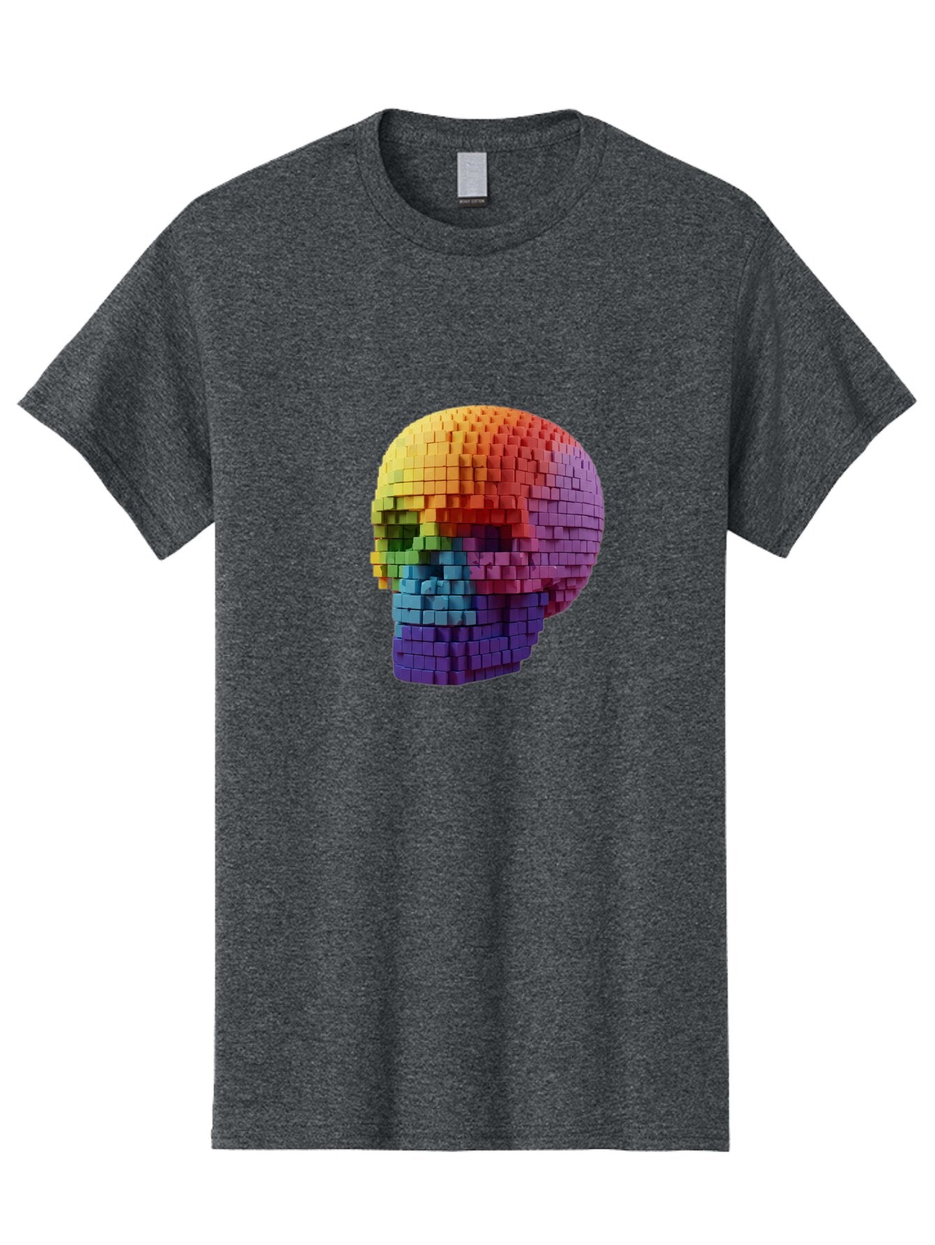 Rainbow-Skull-3 Men'S Graphic Tee, 100% Cotton, Comfortable Casual Summer Wear, Machine Washable, Vintage Camera, Old Camera, Antique Camera, Black Camera, Classic Photography, Photography Equipment, Nostalgic Device, Film Camera, Camera Art Bap904 3