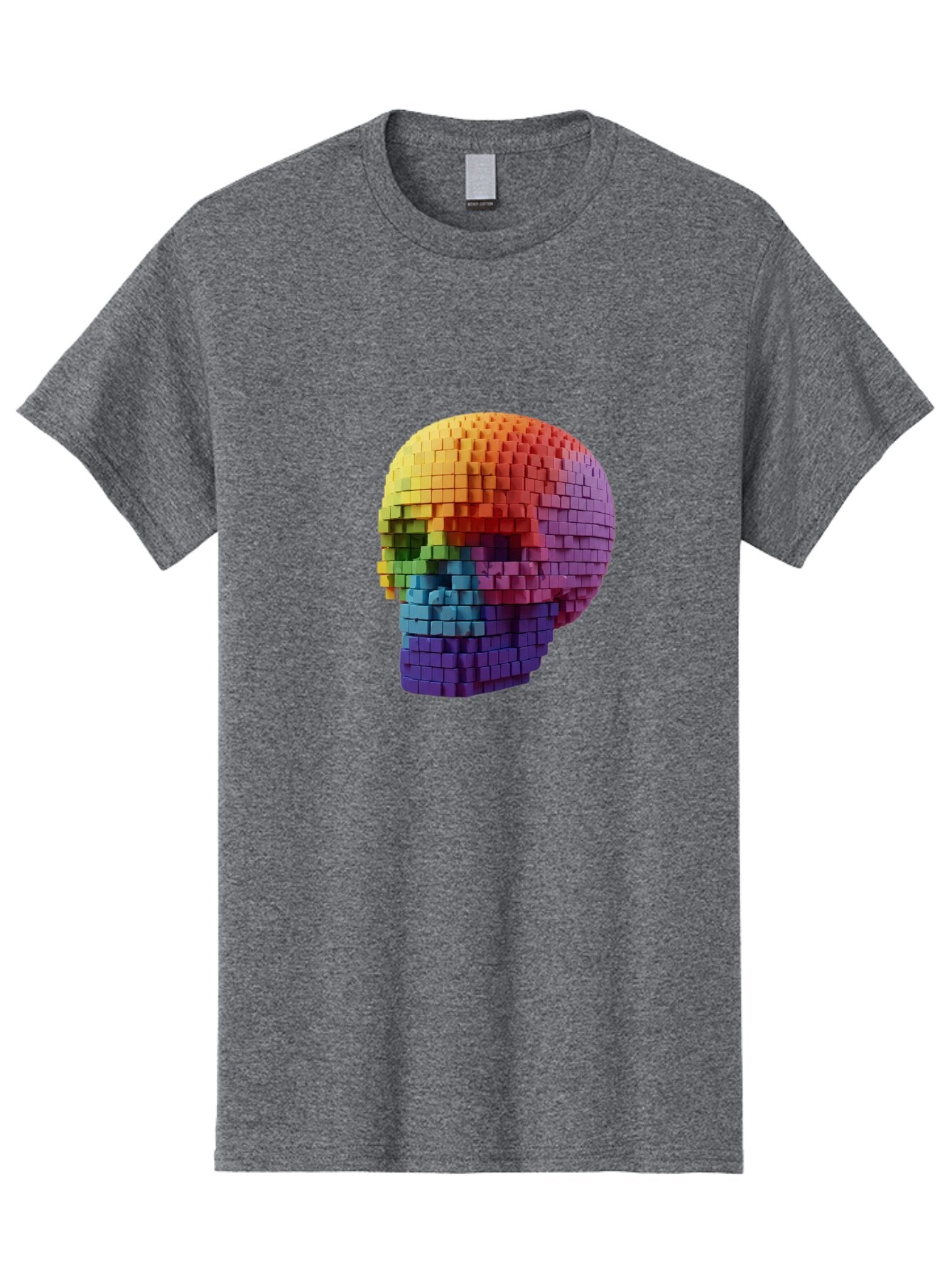 Rainbow-Skull-3 Men'S Graphic Tee, 100% Cotton, Comfortable Casual Summer Wear, Machine Washable, Vintage Camera, Old Camera, Antique Camera, Black Camera, Classic Photography, Photography Equipment, Nostalgic Device, Film Camera, Camera Art Bap904 4
