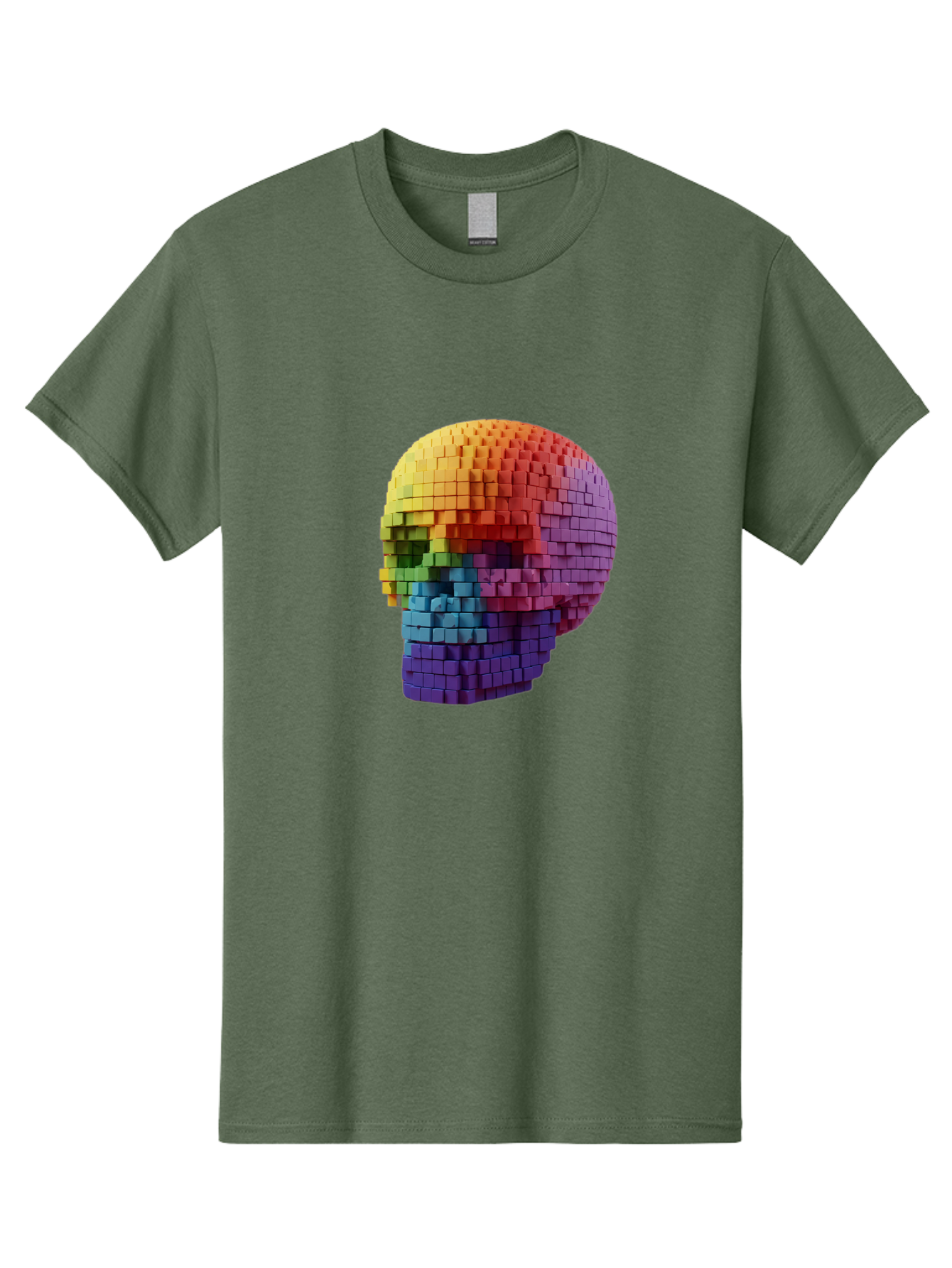 Rainbow-Skull-3 Men'S Graphic Tee, 100% Cotton, Comfortable Casual Summer Wear, Machine Washable, Vintage Camera, Old Camera, Antique Camera, Black Camera, Classic Photography, Photography Equipment, Nostalgic Device, Film Camera, Camera Art Bap904 7