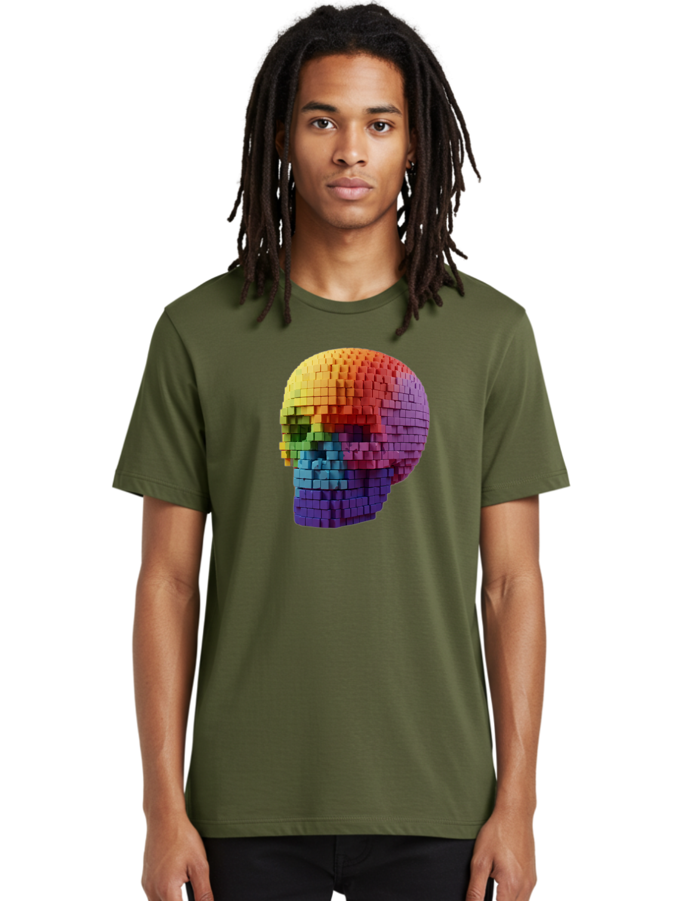 Rainbow-Skull-3 Men'S Graphic Tee, 100% Cotton, Comfortable Casual Summer Wear, Machine Washable, Vintage Camera, Old Camera, Antique Camera, Black Camera, Classic Photography, Photography Equipment, Nostalgic Device, Film Camera, Camera Art Bap904 8