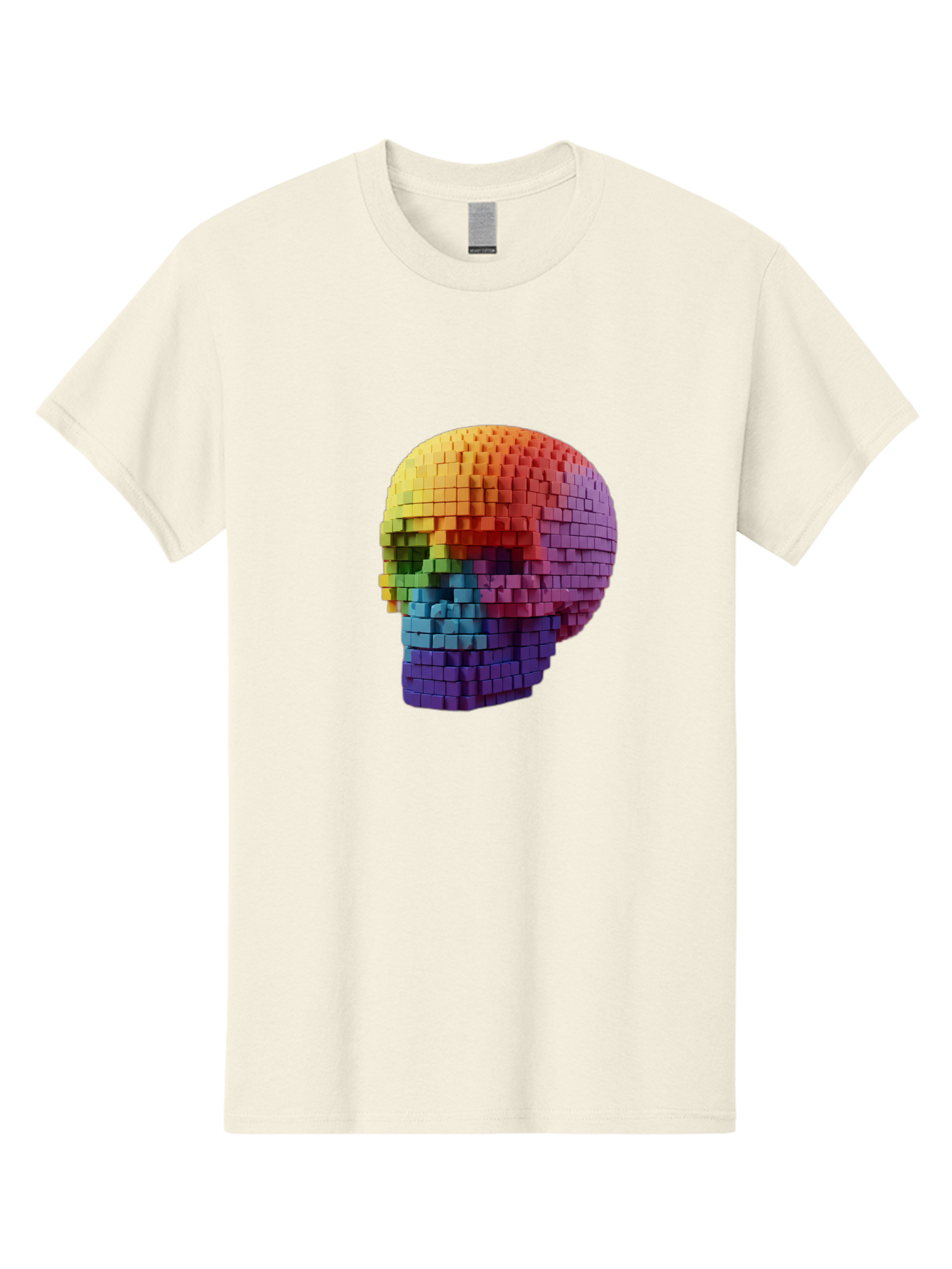 Rainbow-Skull-3 Men'S Graphic Tee, 100% Cotton, Comfortable Casual Summer Wear, Machine Washable, Vintage Camera, Old Camera, Antique Camera, Black Camera, Classic Photography, Photography Equipment, Nostalgic Device, Film Camera, Camera Art Bap904