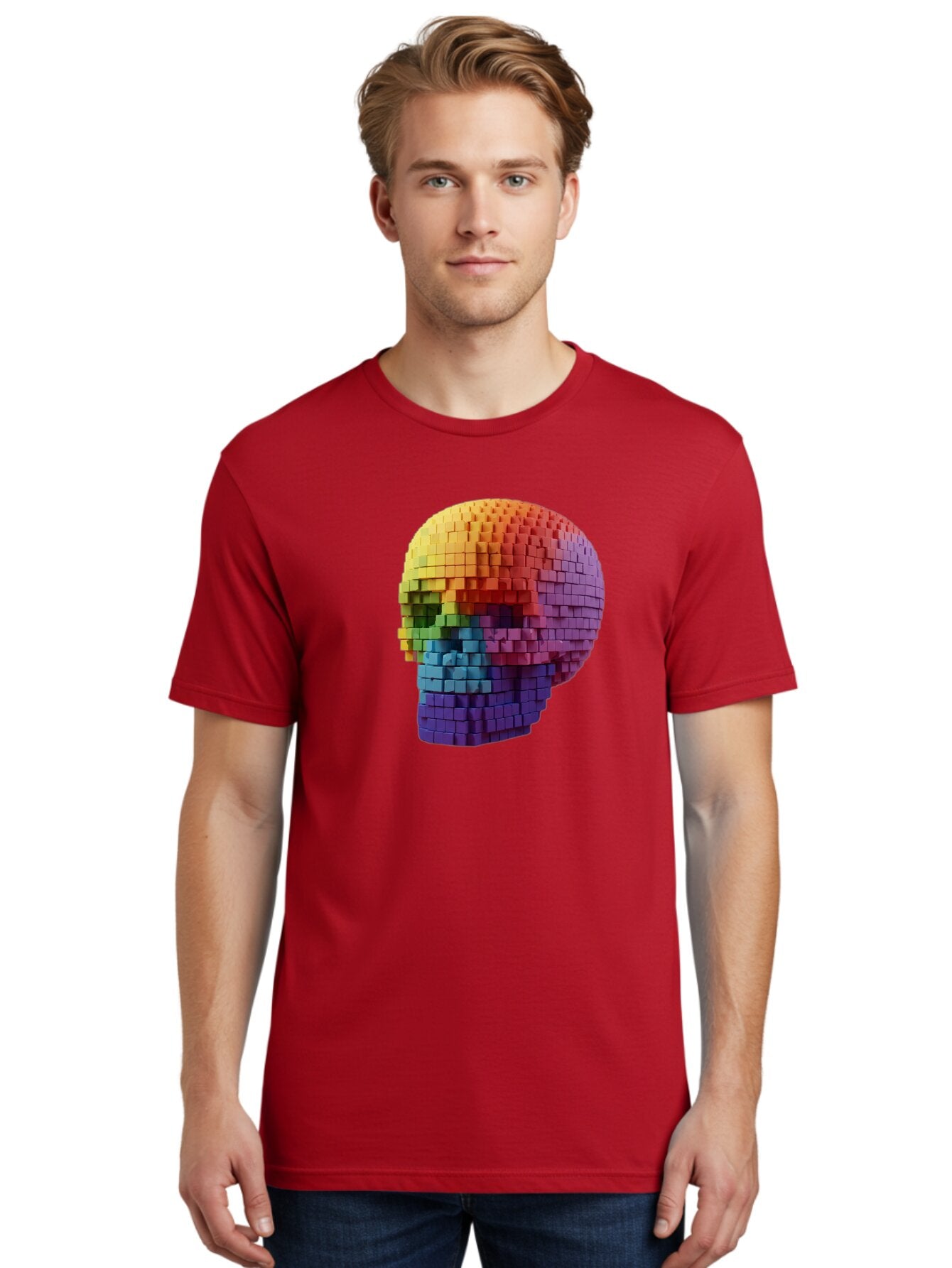 Rainbow-Skull-3 Men'S Graphic Tee, 100% Cotton, Comfortable Casual Summer Wear, Machine Washable, Vintage Camera, Old Camera, Antique Camera, Black Camera, Classic Photography, Photography Equipment, Nostalgic Device, Film Camera, Camera Art Bap904 19
