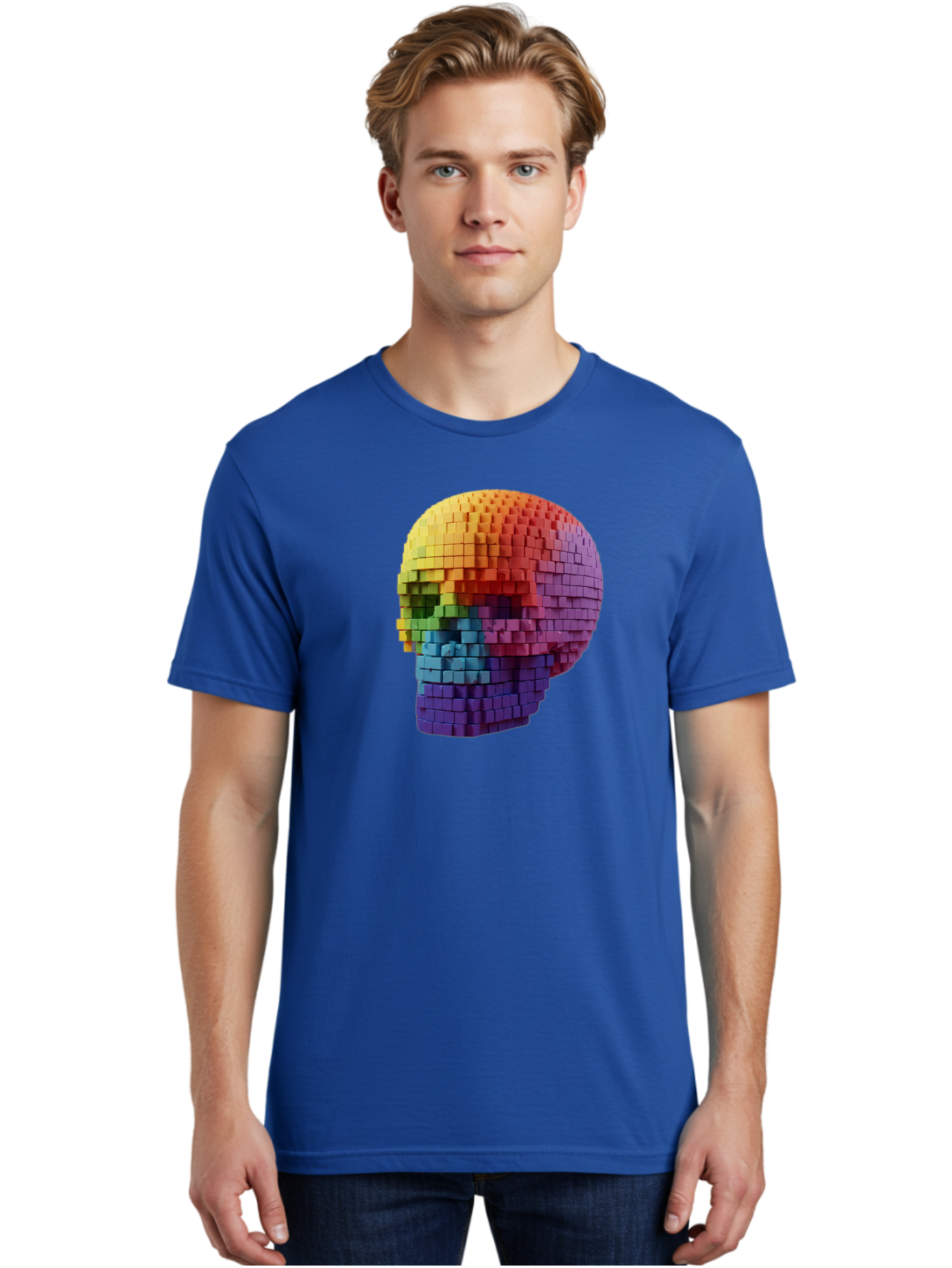Rainbow-Skull-3 Men'S Graphic Tee, 100% Cotton, Comfortable Casual Summer Wear, Machine Washable, Vintage Camera, Old Camera, Antique Camera, Black Camera, Classic Photography, Photography Equipment, Nostalgic Device, Film Camera, Camera Art Bap904 4