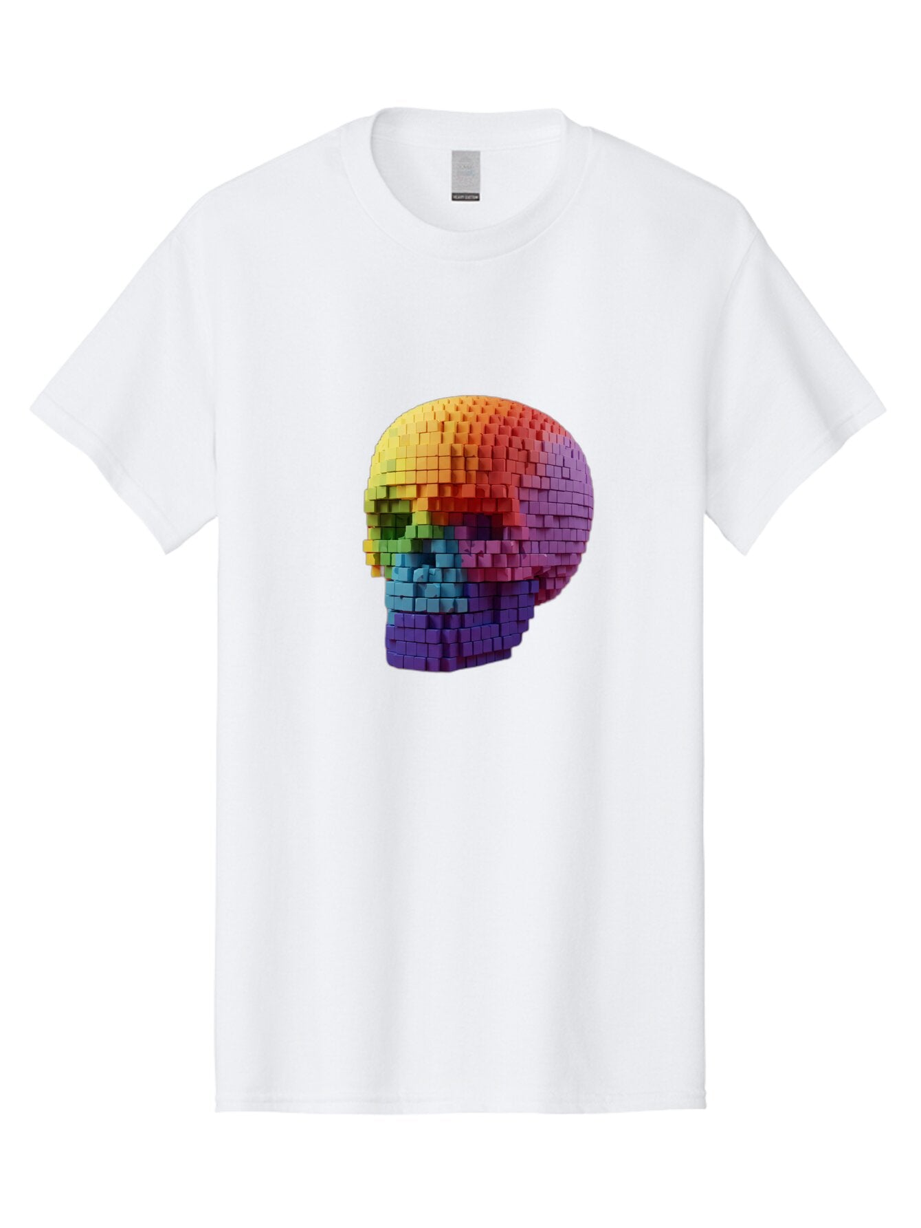 Rainbow-Skull-3 Men'S Graphic Tee, 100% Cotton, Comfortable Casual Summer Wear, Machine Washable, Vintage Camera, Old Camera, Antique Camera, Black Camera, Classic Photography, Photography Equipment, Nostalgic Device, Film Camera, Camera Art Bap904 9