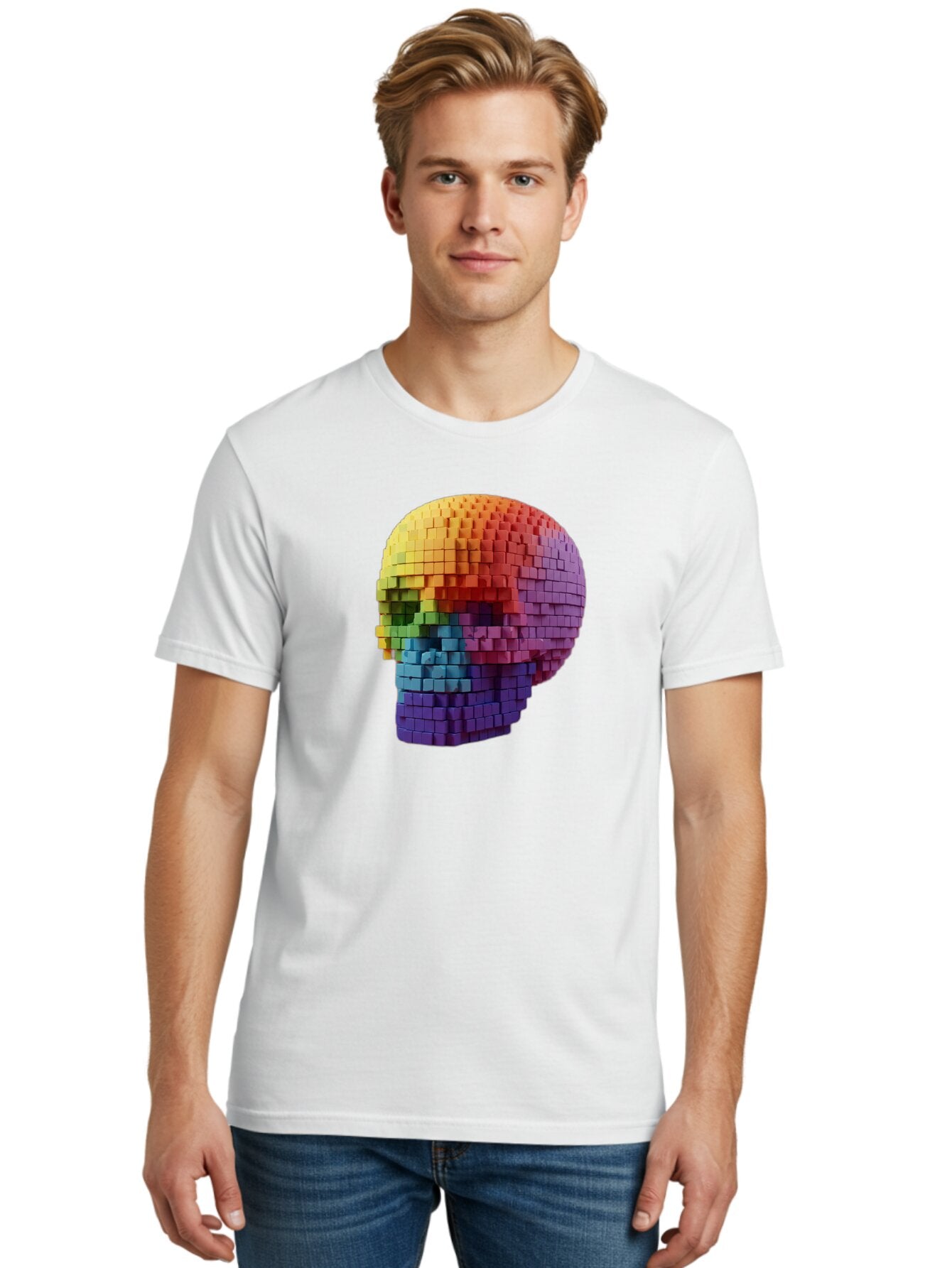 Rainbow-Skull-3 Men'S Graphic Tee, 100% Cotton, Comfortable Casual Summer Wear, Machine Washable, Vintage Camera, Old Camera, Antique Camera, Black Camera, Classic Photography, Photography Equipment, Nostalgic Device, Film Camera, Camera Art Bap904 26